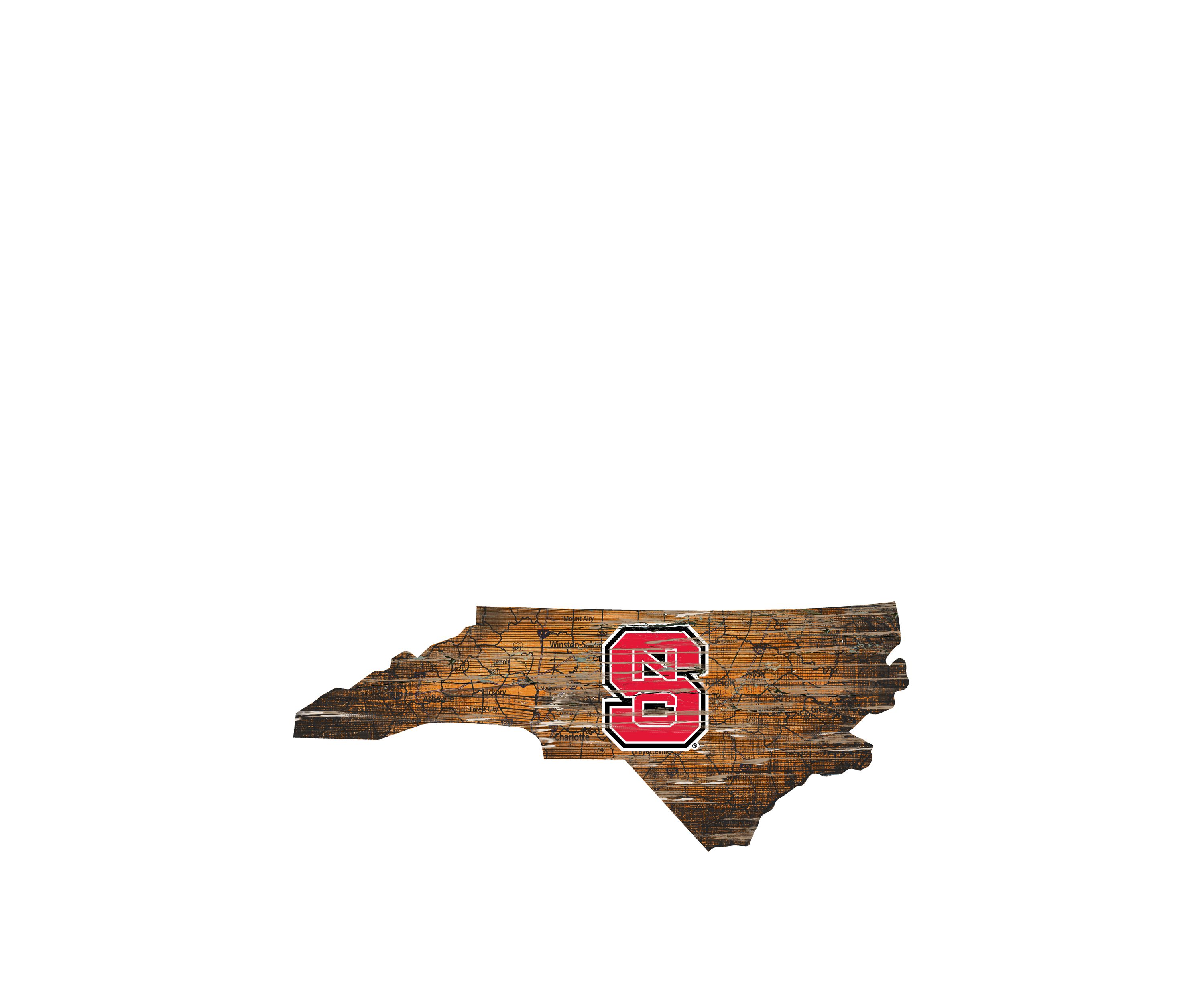 NCAA North Carolina State University Wolfpack Distressed State with Logo