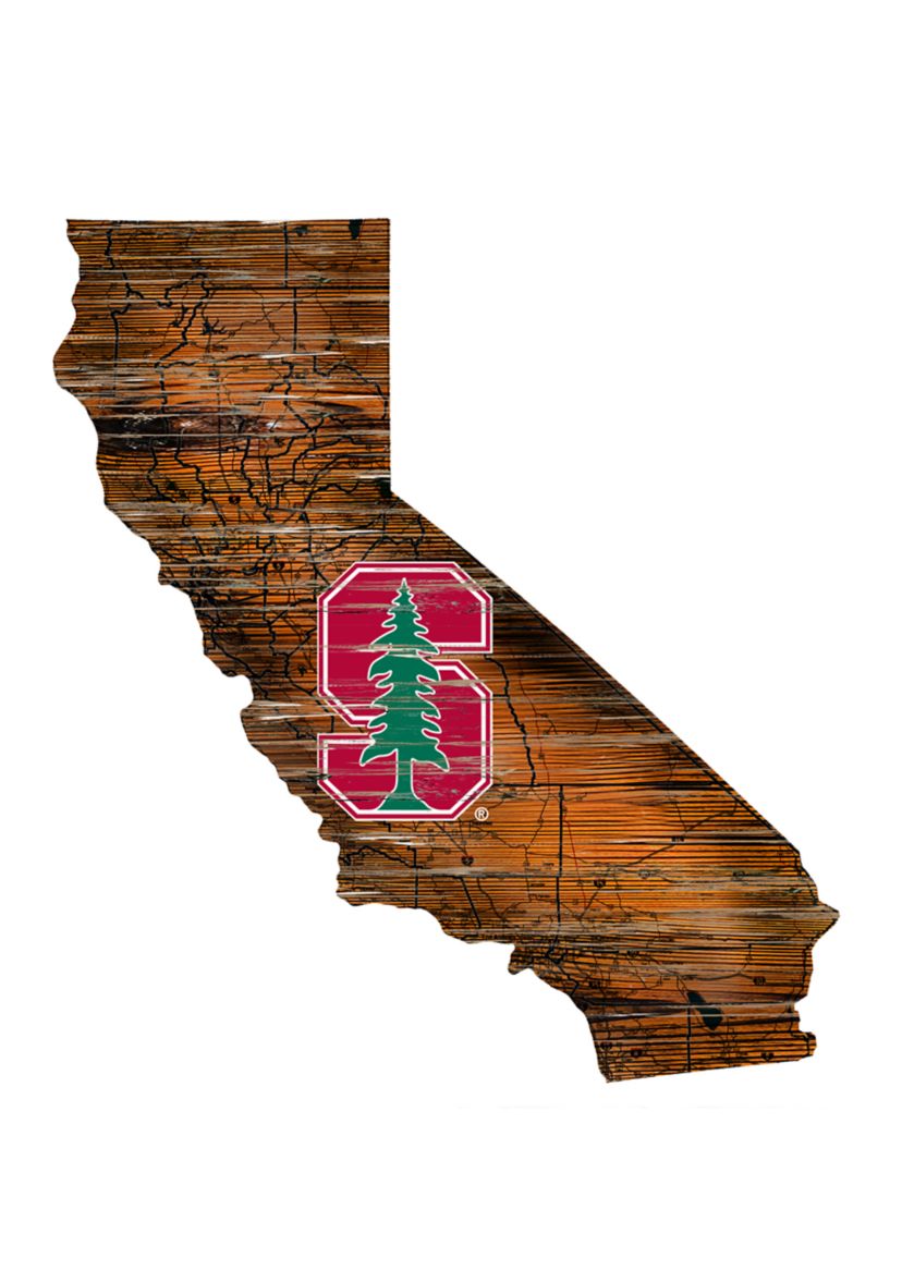NCAA Stanford Cardinals Distressed State with Logo