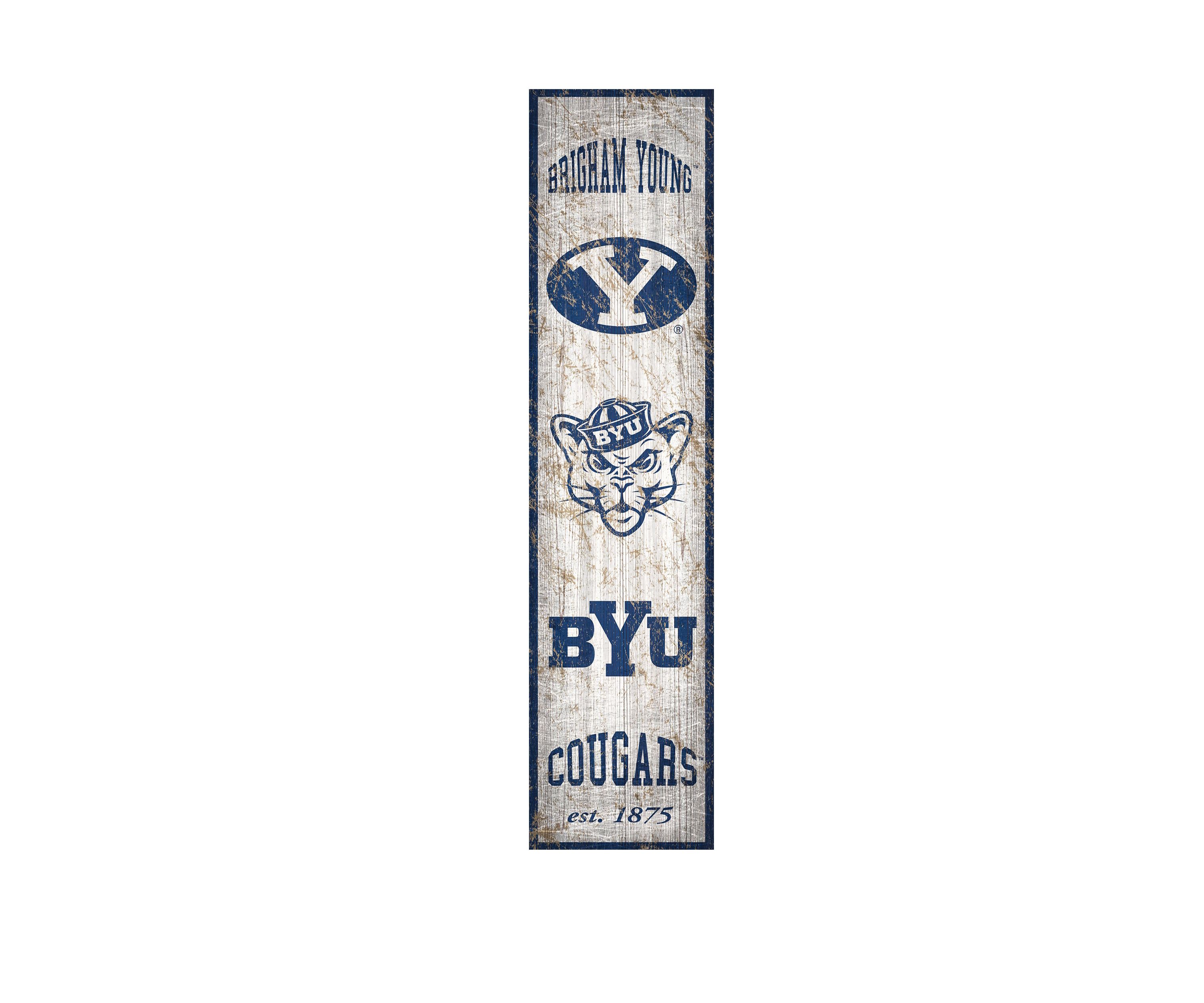 NCAA BYU Cougars Heritage 6 in x 24 in Vertical Banner