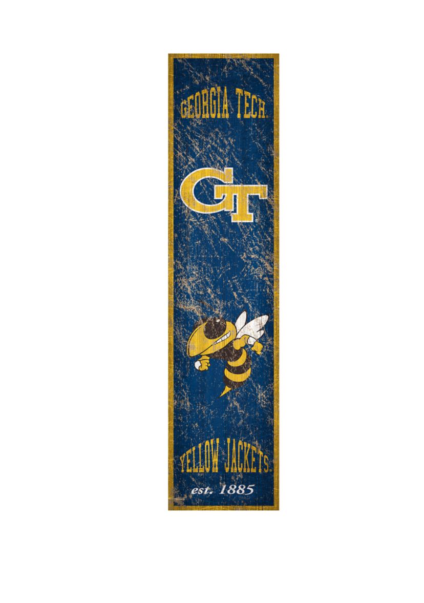 NCAA Georgia Tech Yellow Jackets 6 in x 24 in Vertical Heritage Banner
