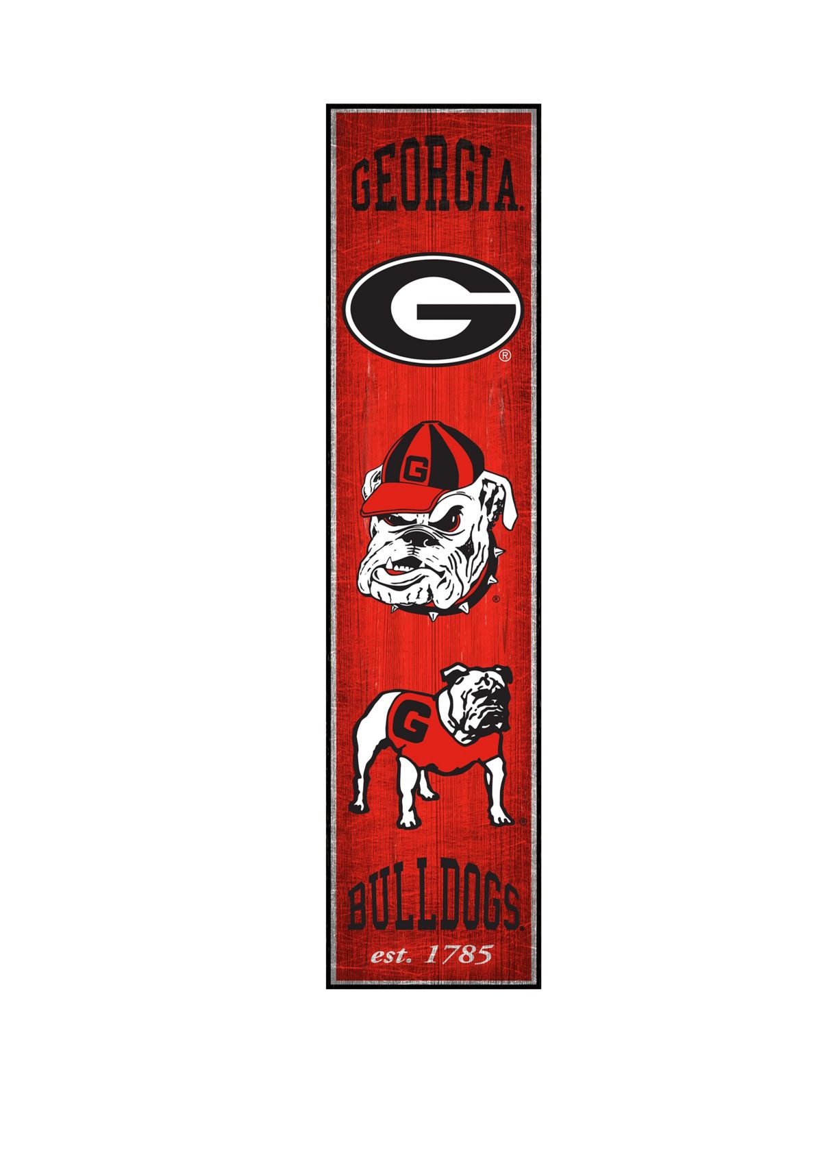 NCAA Georgia Bulldogs 6 in x 24 in Vertical Heritage Banner 