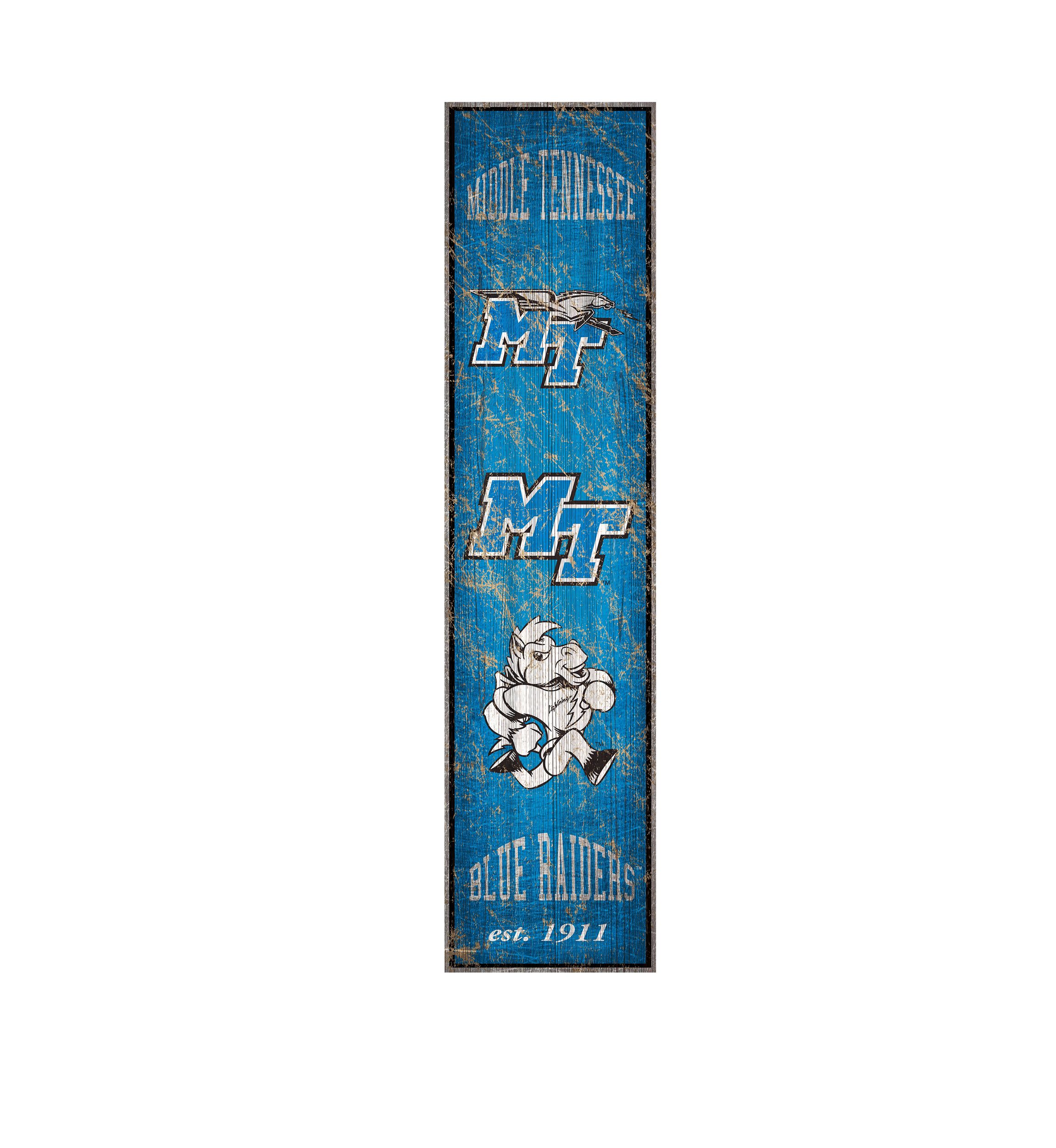 NCAA Middle Tennessee State Raiders 6 in x 24 in Vertical Heritage Banner 