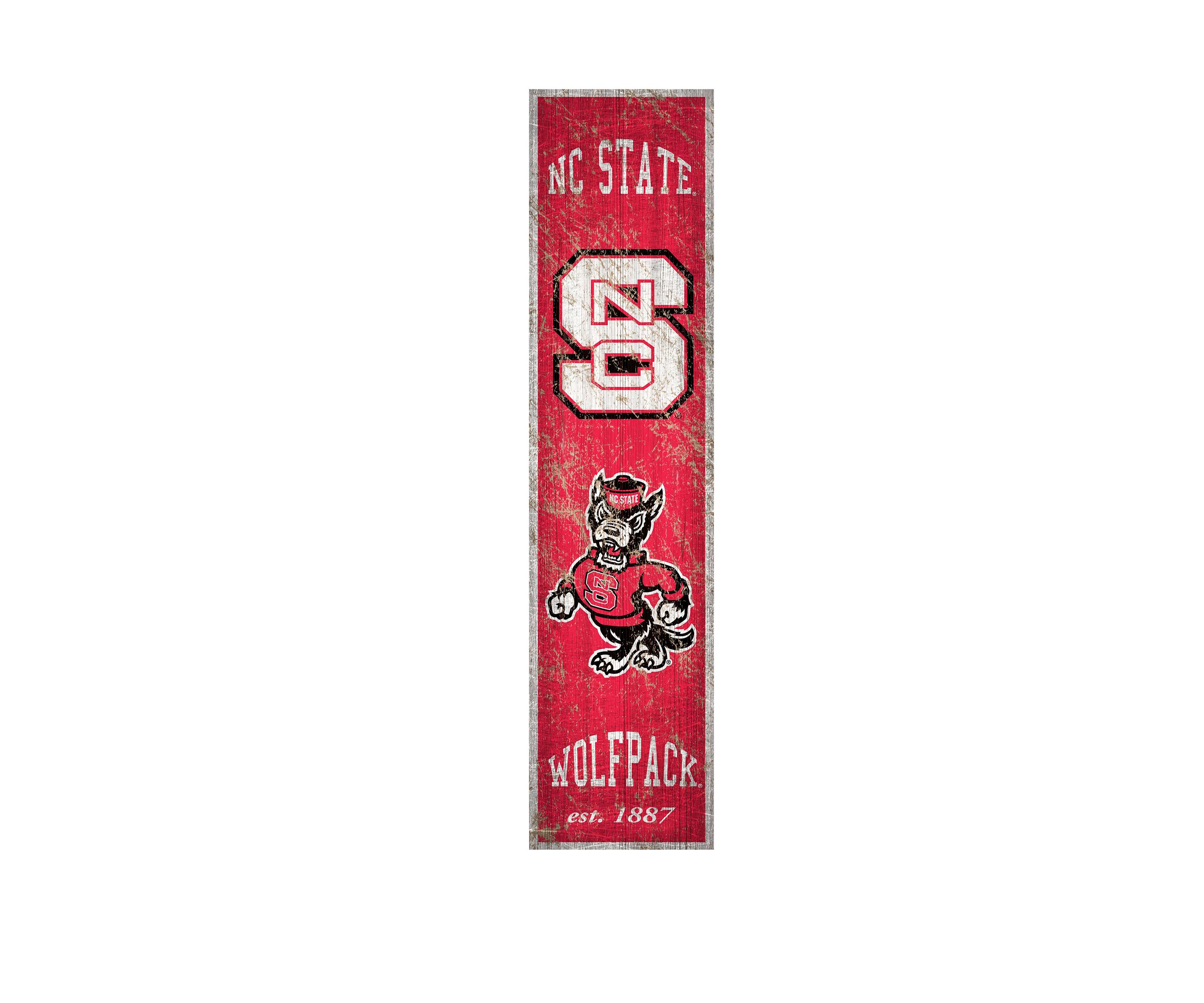 NCAA NC State Wolfpack 6 in x 24 in Vertical Heritage Banner 
