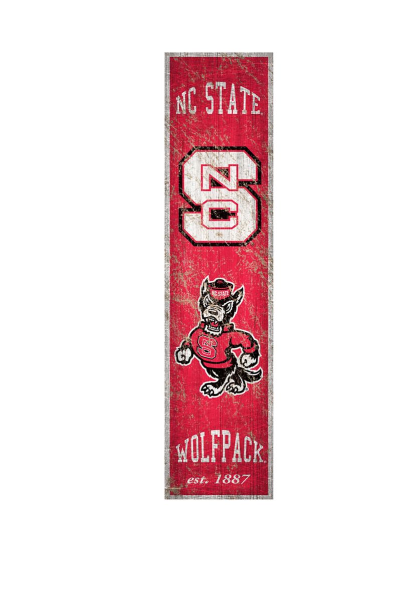 NCAA NC State Wolfpack 6 in x 24 in Vertical Heritage Banner 