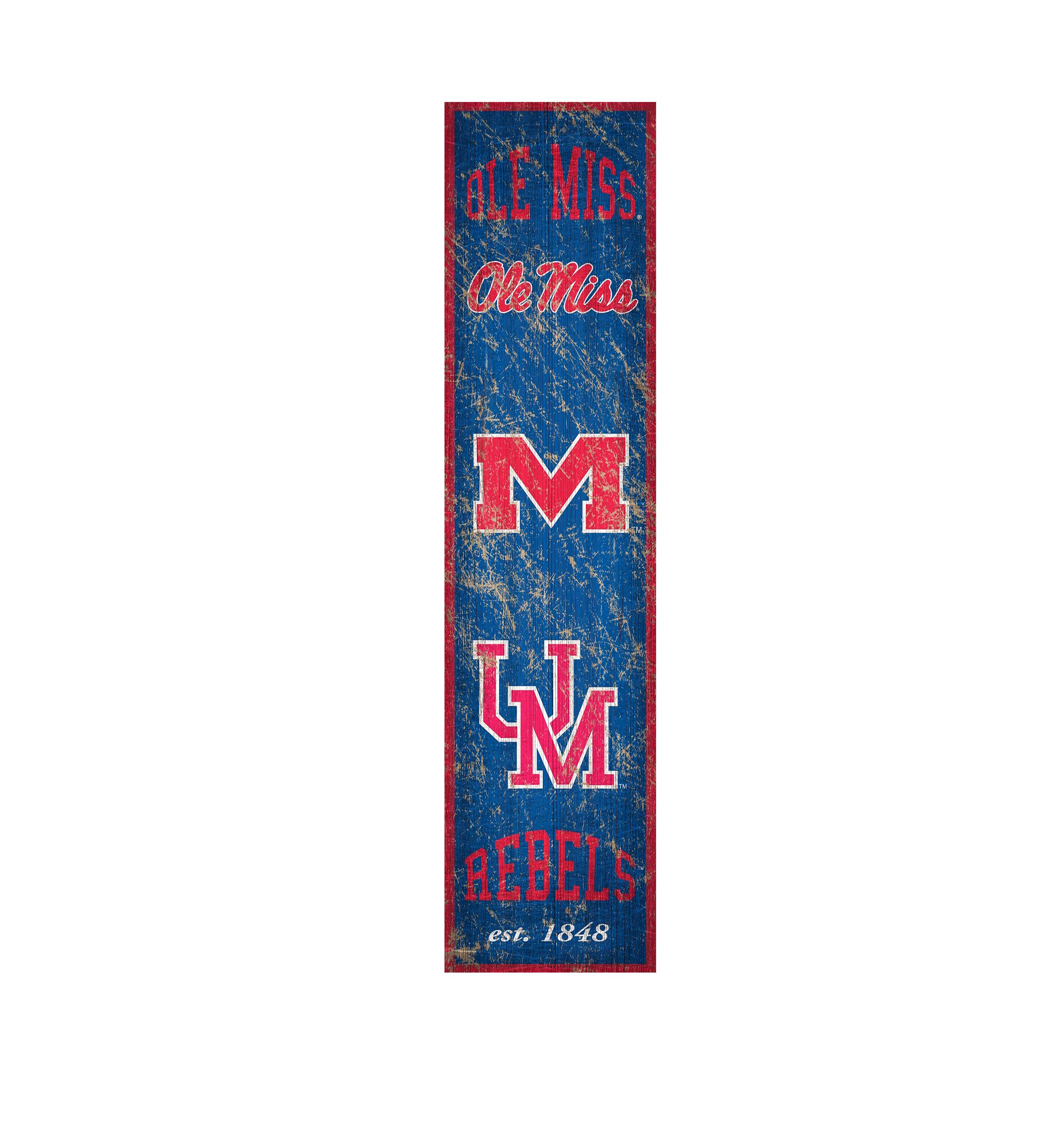 NCAA Ole Miss Rebels 6 in x 24 in Heritage Vertical Banner
