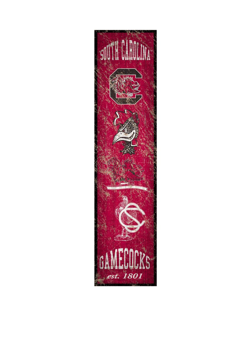 NCAA South Carolina Gamecocks 6 in x 24 in Vertical Heritage Banner 
