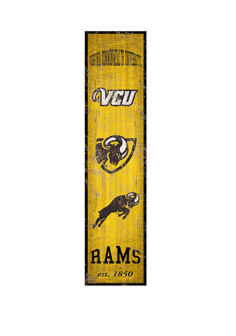 NCAA Virginia Commonwealth University Rams 6 in x 24 in Vertical Heritage Banner  