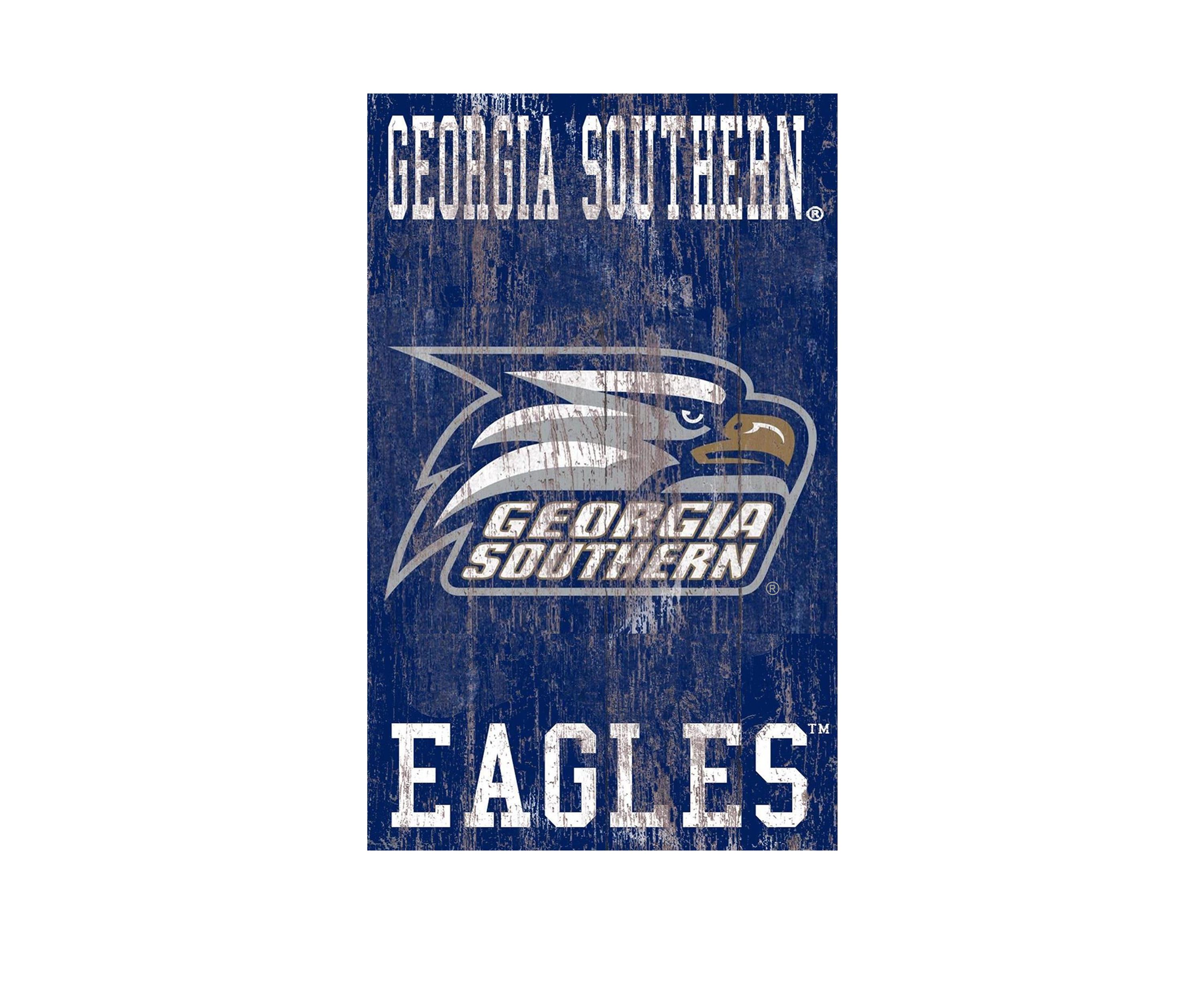 NCAA Georgia Southern Eagles 11 in x 19 in Heritage Distressed Logo