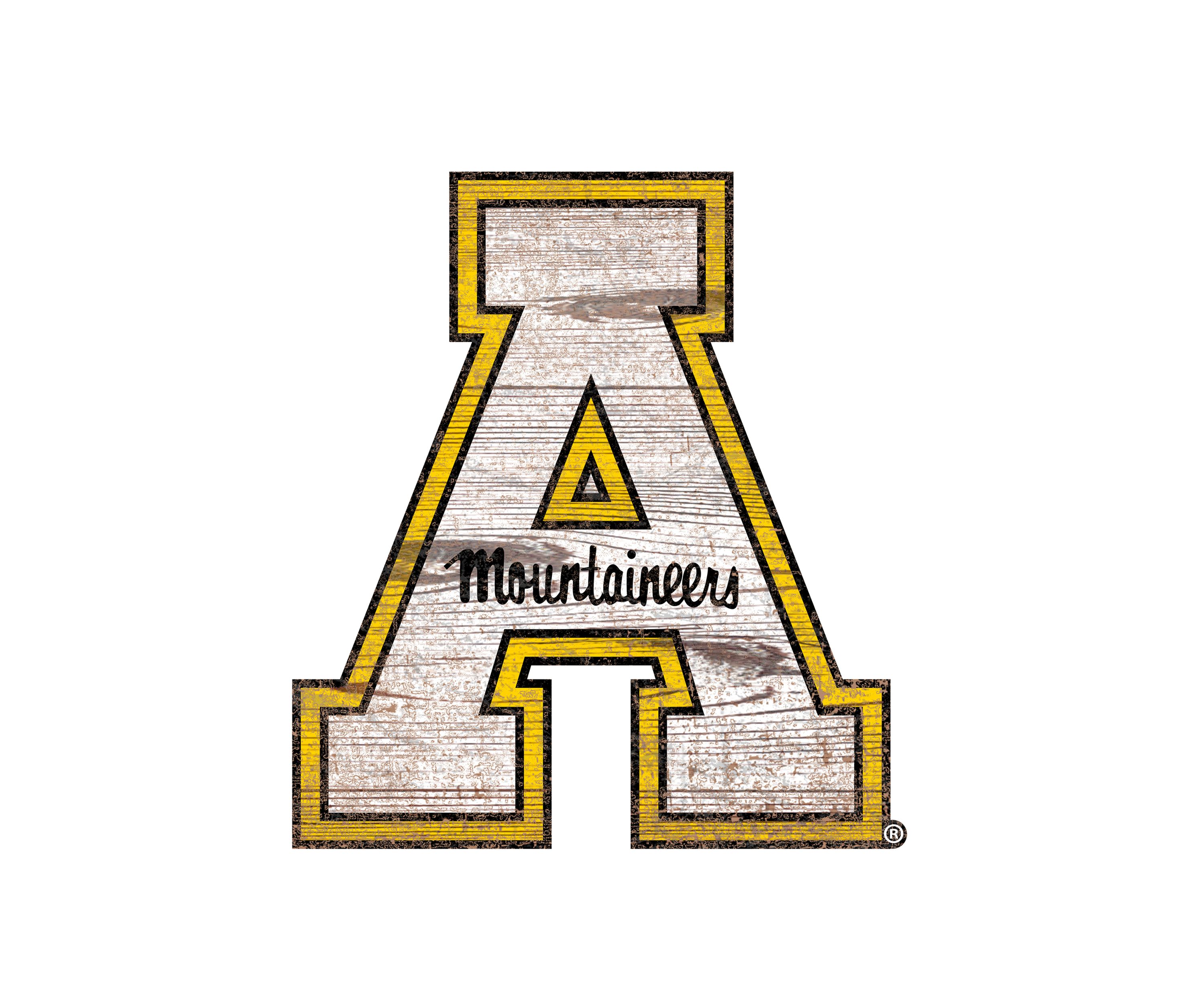 NCAA Appalachian State Mountaineers Distressed Logo Cutout Sign