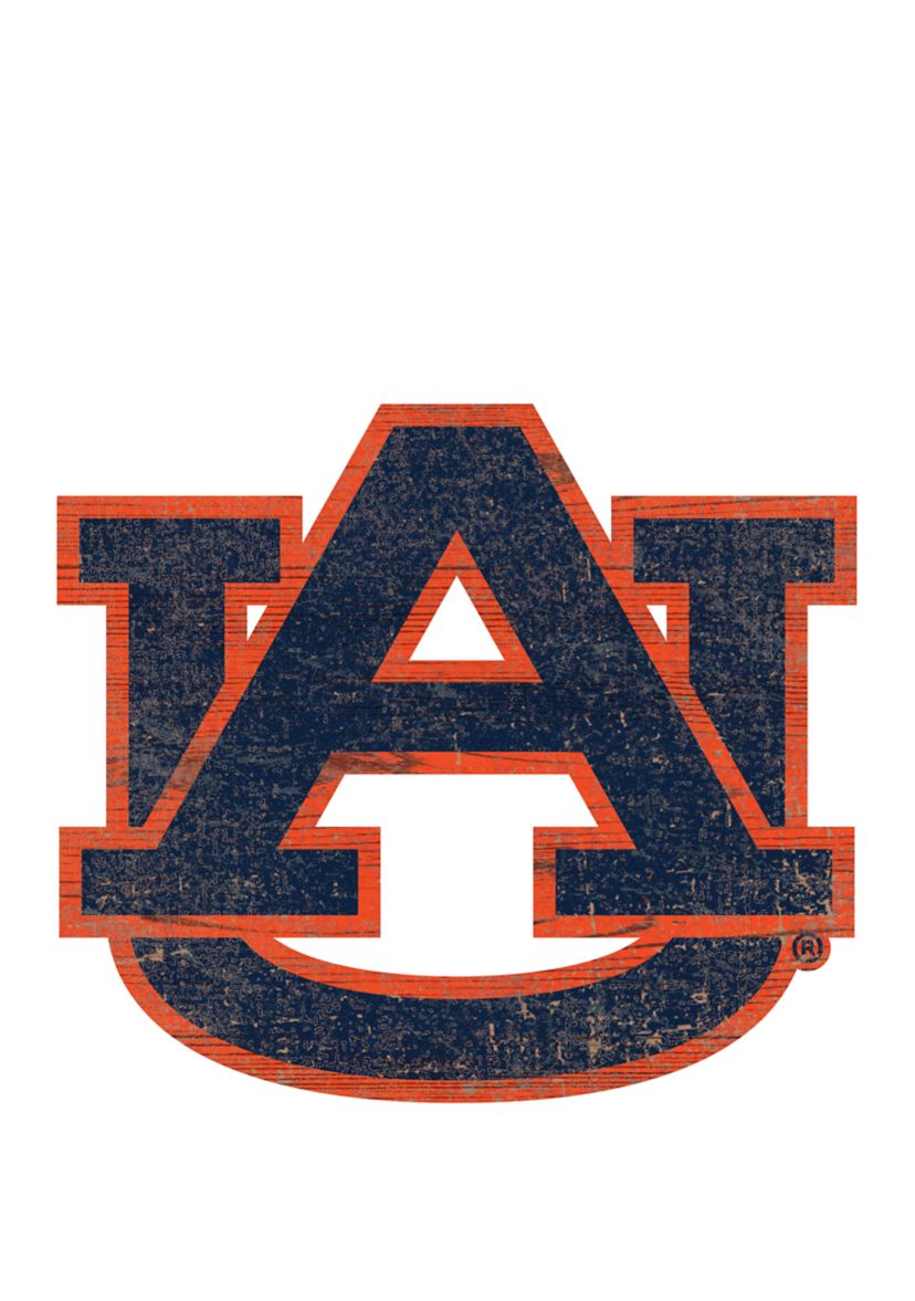 NCAA Auburn University Tigers Distressed Logo Cutout Sign