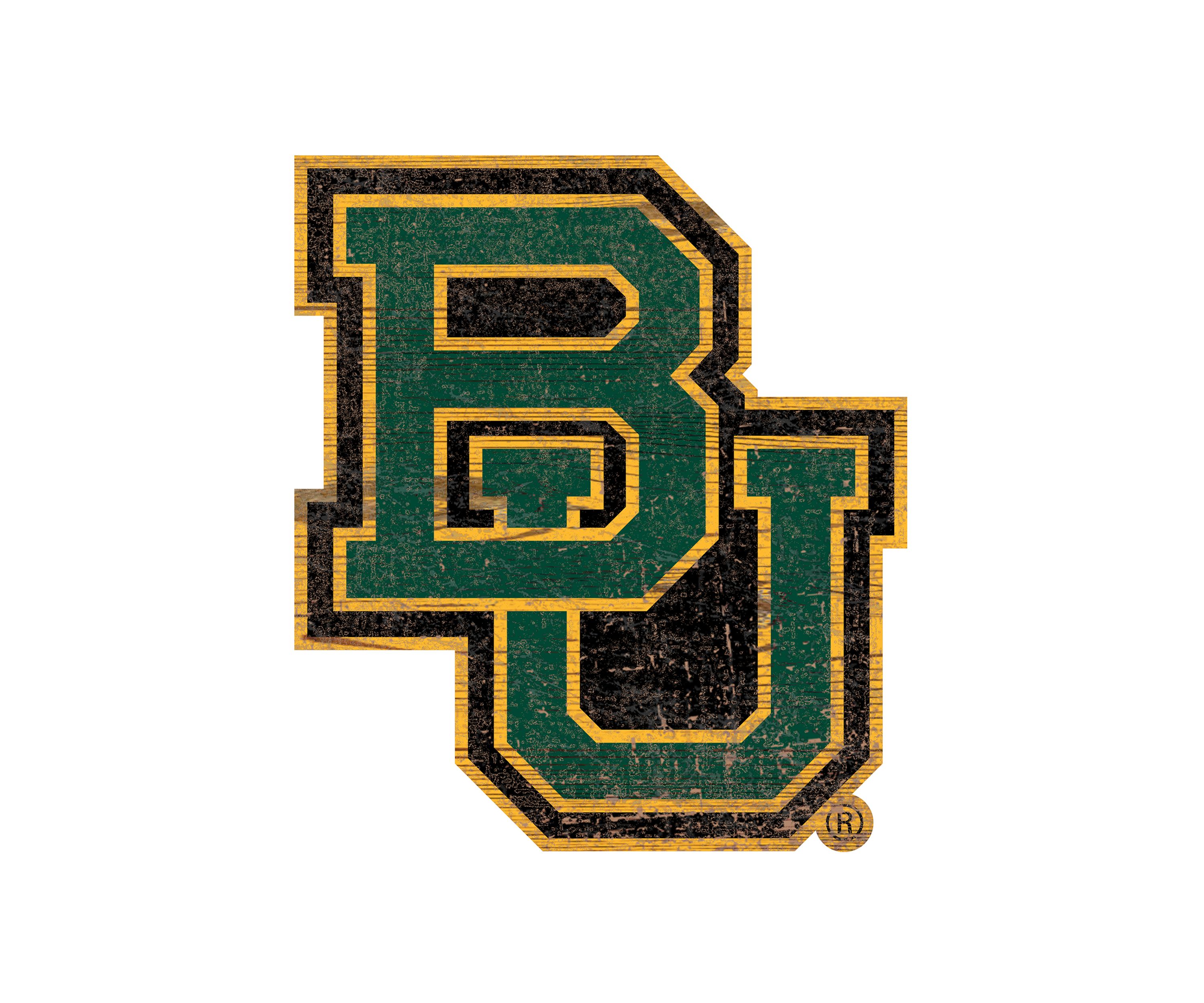 NCAA Baylor Bears Distressed Logo Cutout Sign