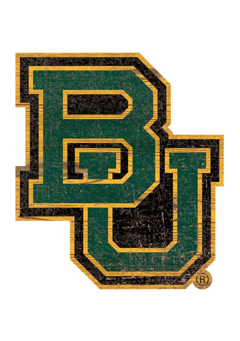 NCAA Baylor Bears Distressed Logo Cutout Sign