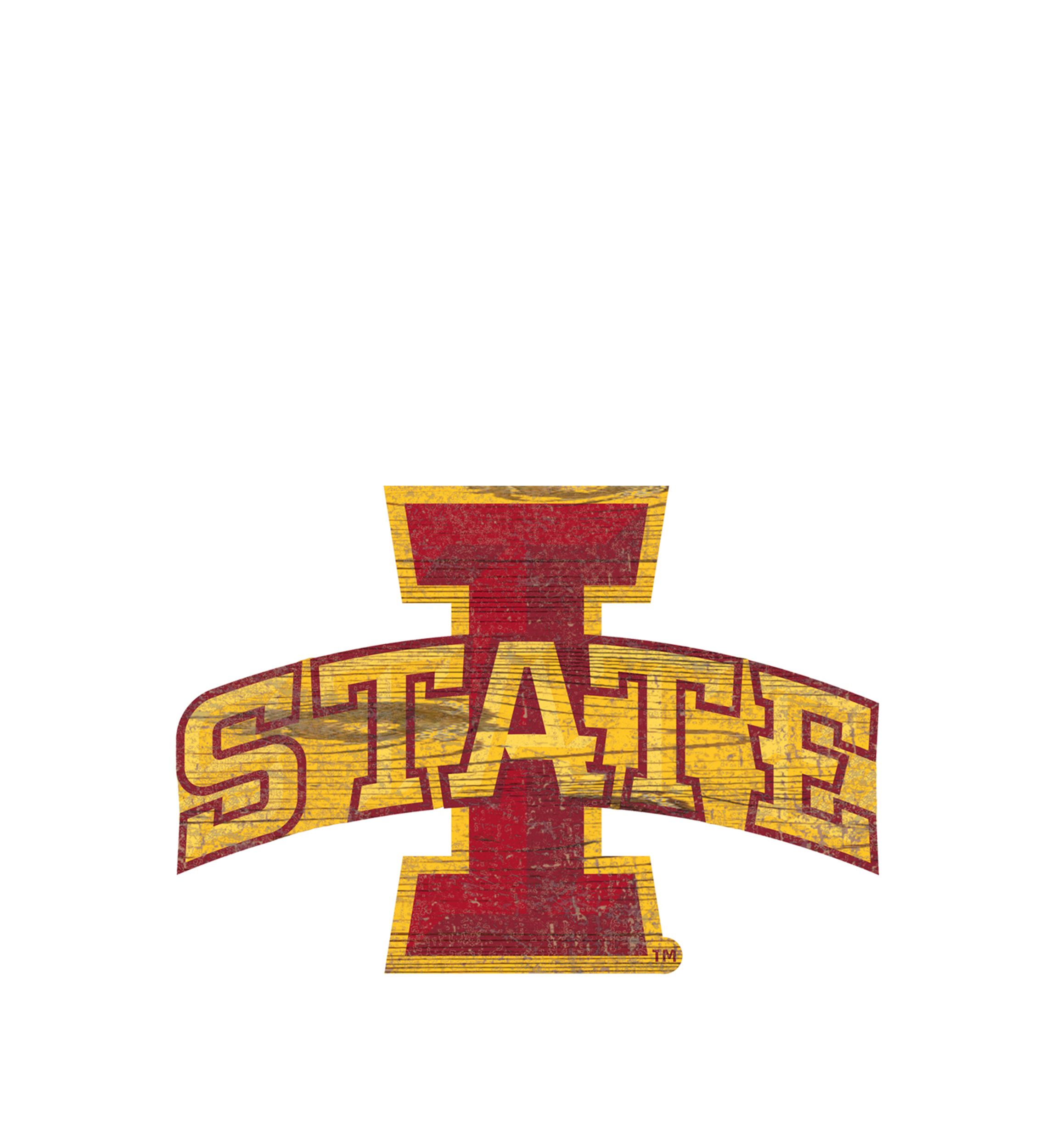 NCAA Iowa State University Sycamores Distressed Logo Cutout Sign