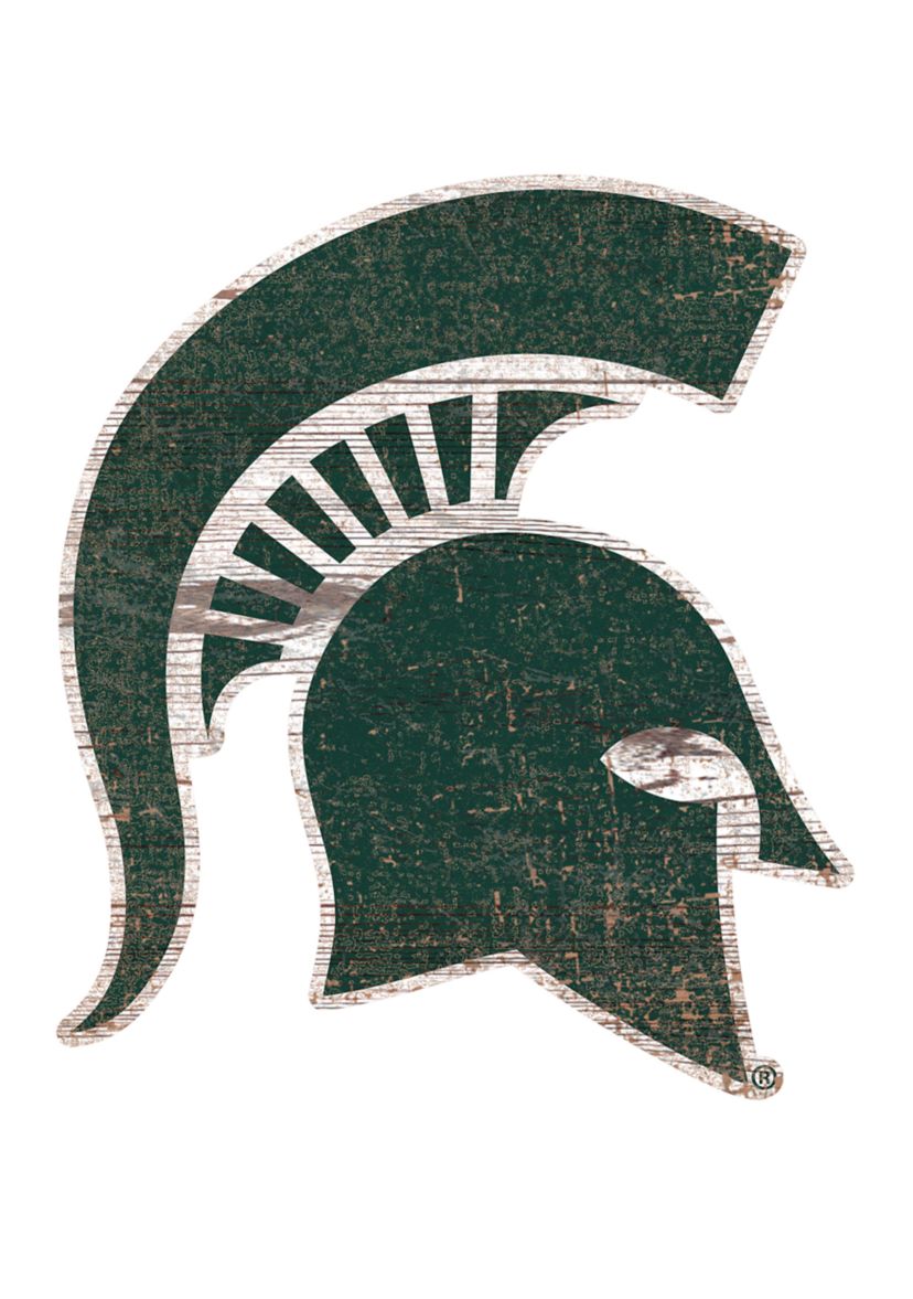 NCAA Michigan State  Spartans Distressed Logo Cutout Sign