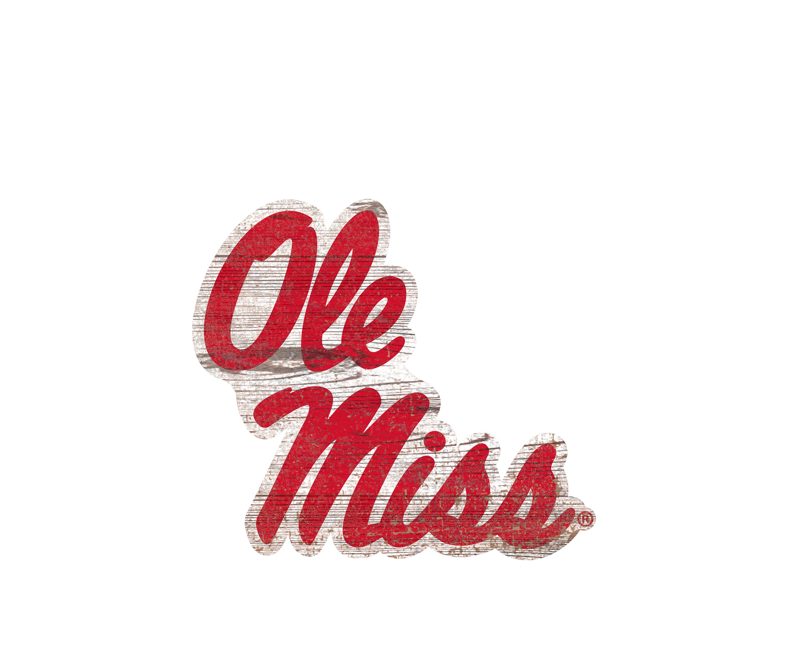 NCAA Ole Miss Rebels Distressed Logo Cutout Sign