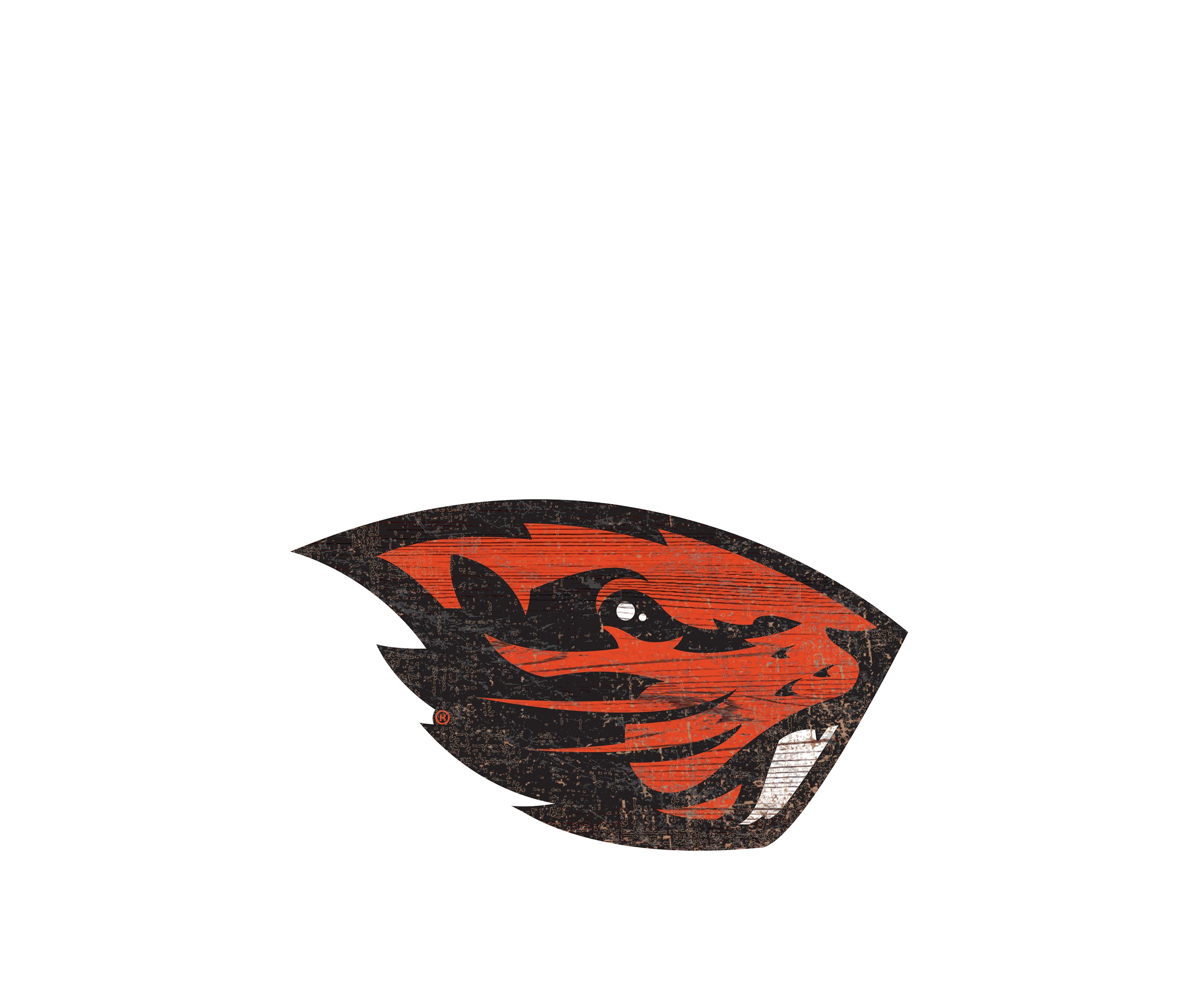 NCAA Oregon State  Beavers Distressed Logo Cutout Sign