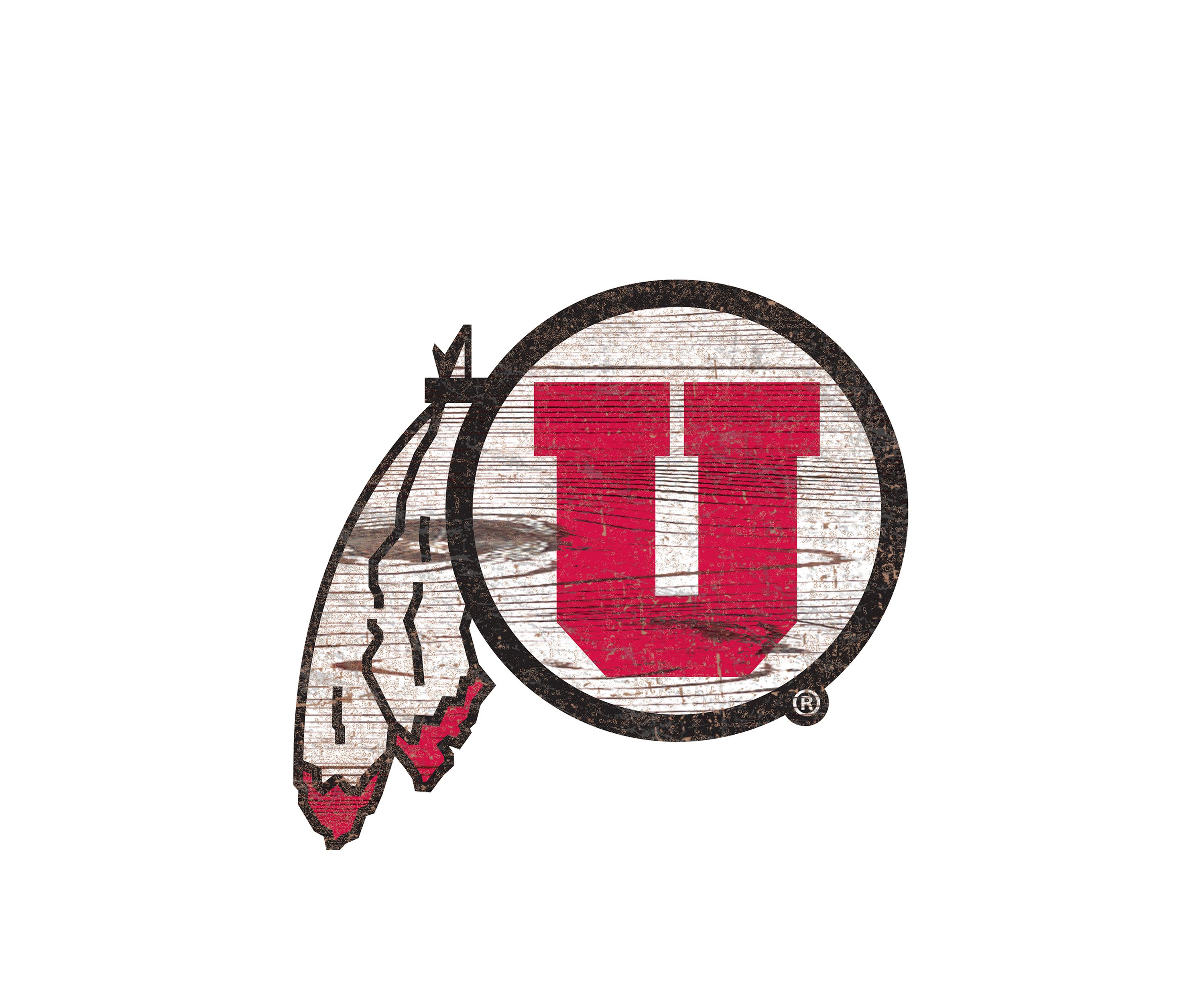 NCAA Utah  Utes Distressed Logo Cutout Sign