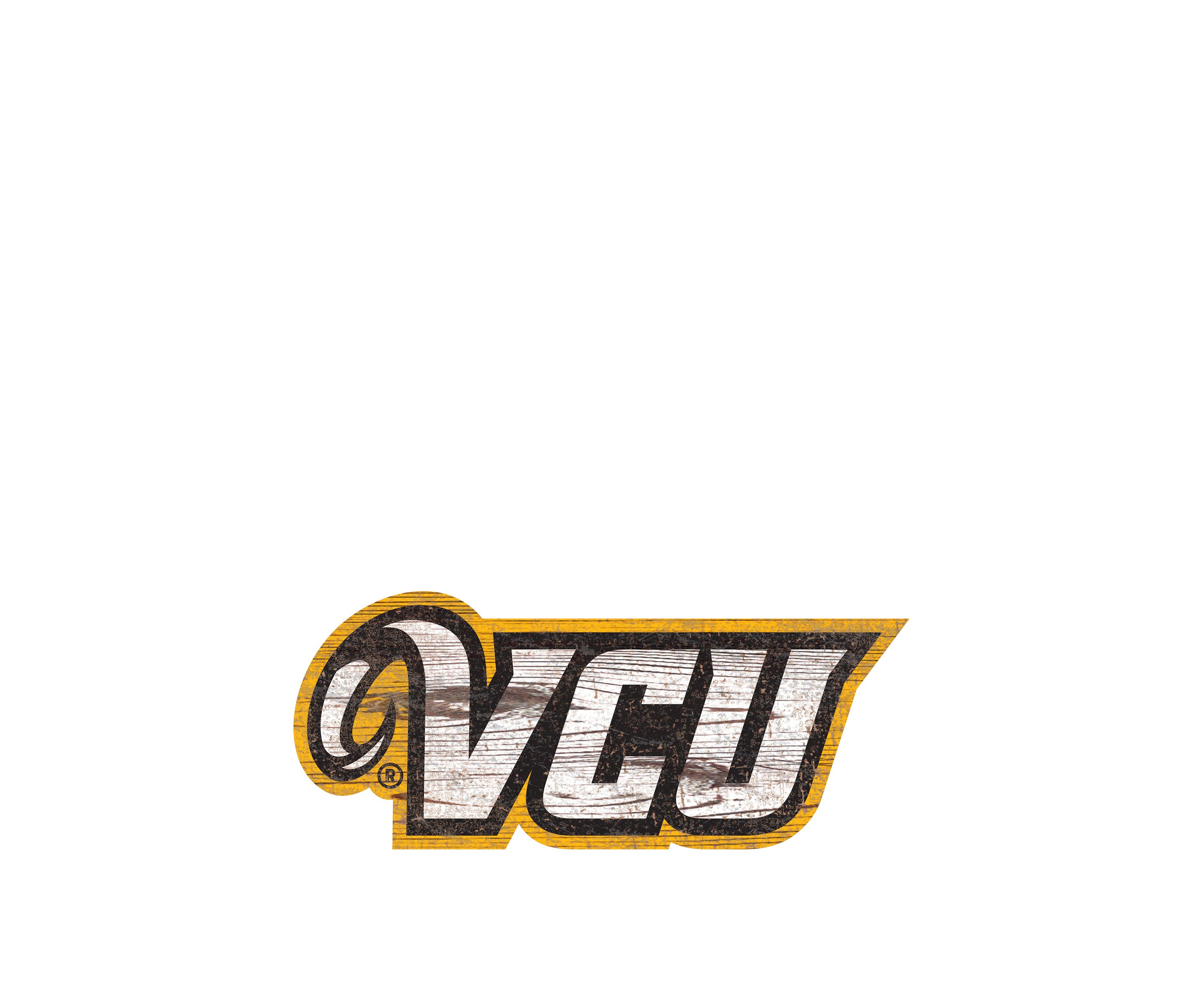 NCAA VCU Rams Distressed Logo Cutout Sign
