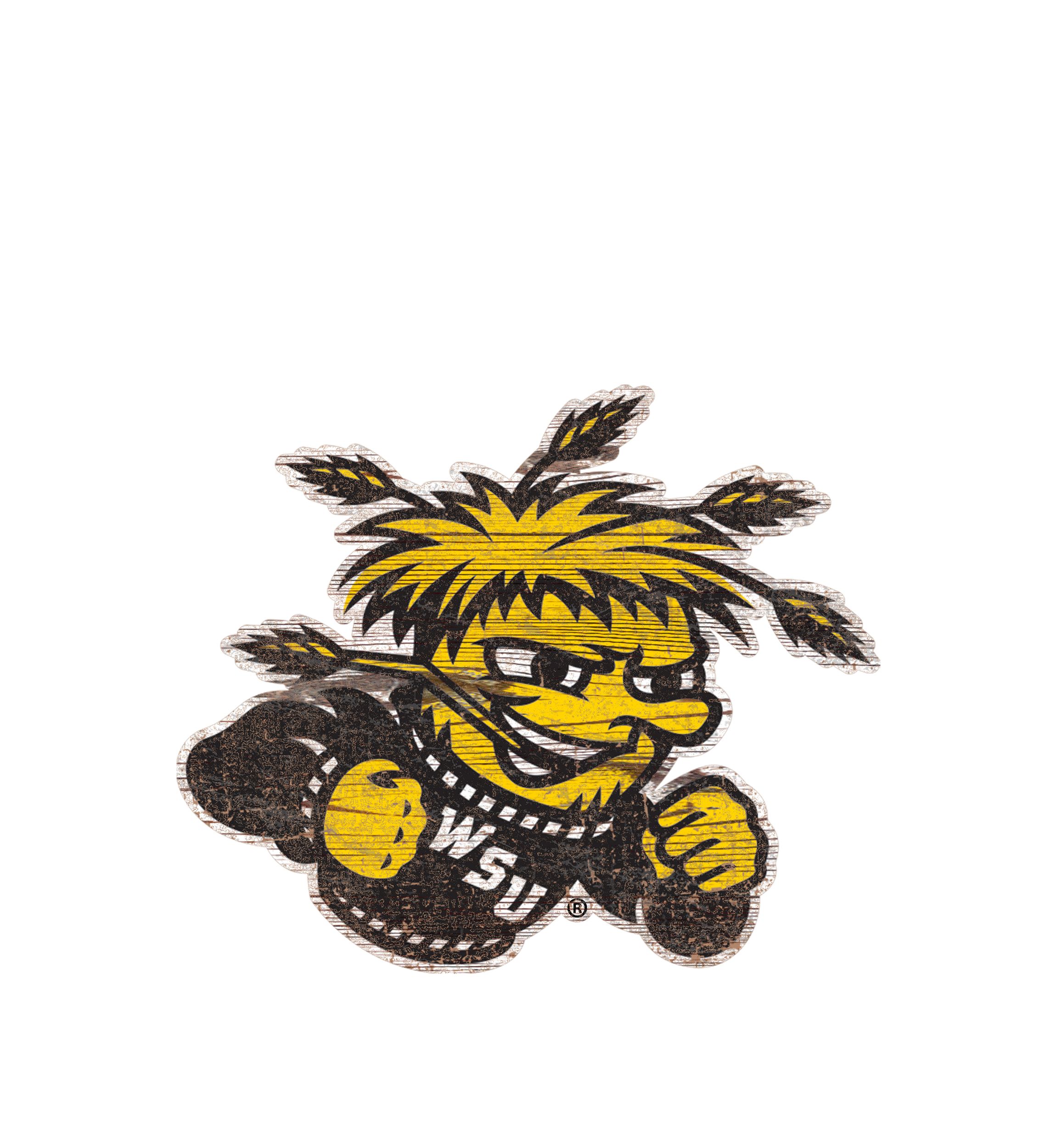 NCAA Wichita State  Shockers Distressed Logo Cutout Sign