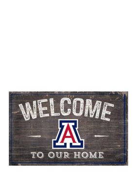 Fan Creations NCAA Arizona Wildcats 11 in x 19 in Welcome to Our Home Sign, Navy Blue
