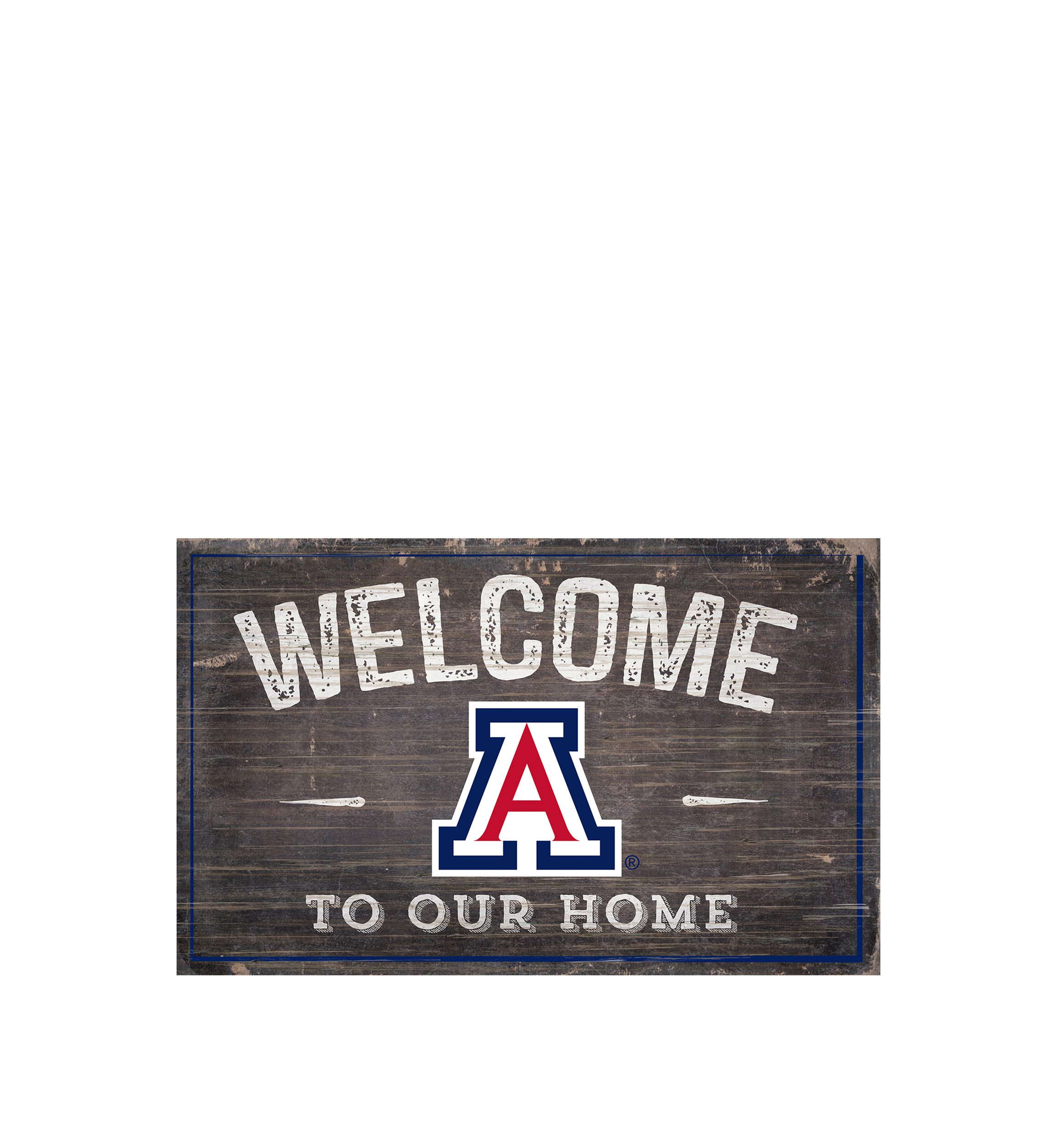 NCAA Arizona  Wildcats 11 in x 19 in  Welcome to Our Home Sign