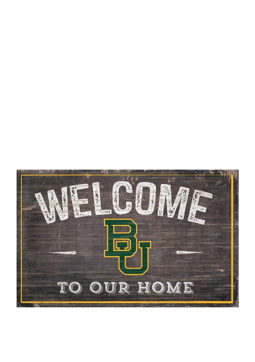 NCAA Baylor  Bears 11 in x 19 in Welcome to Our Home Sign