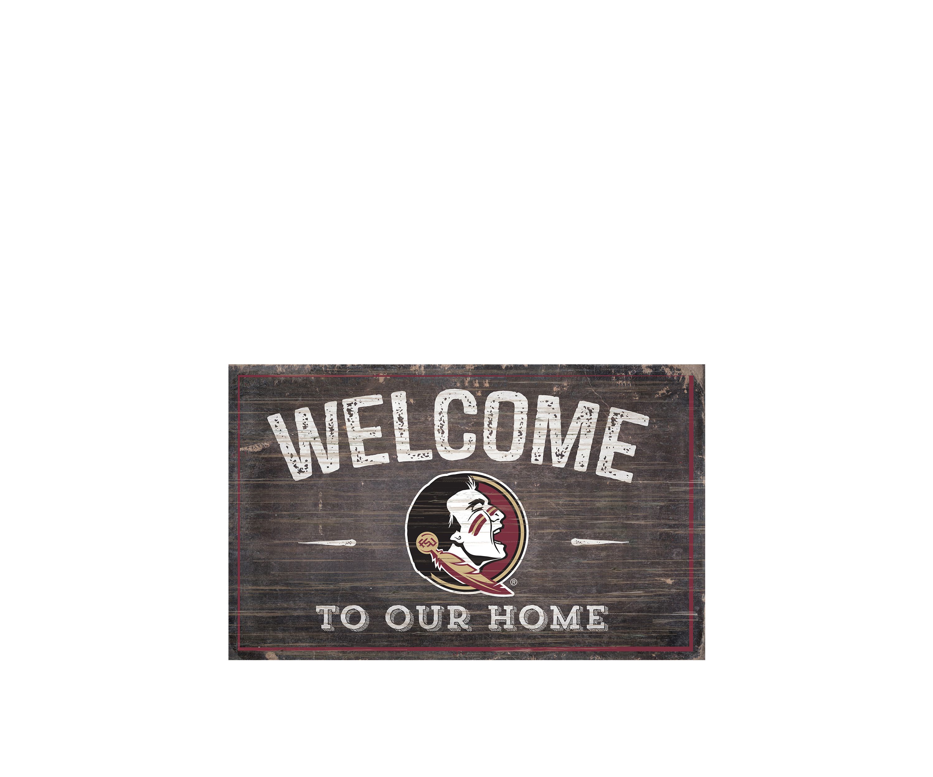 NCAA Florida State Seminoles 11 Inch x 19 Inch Welcome to Our Home Sign