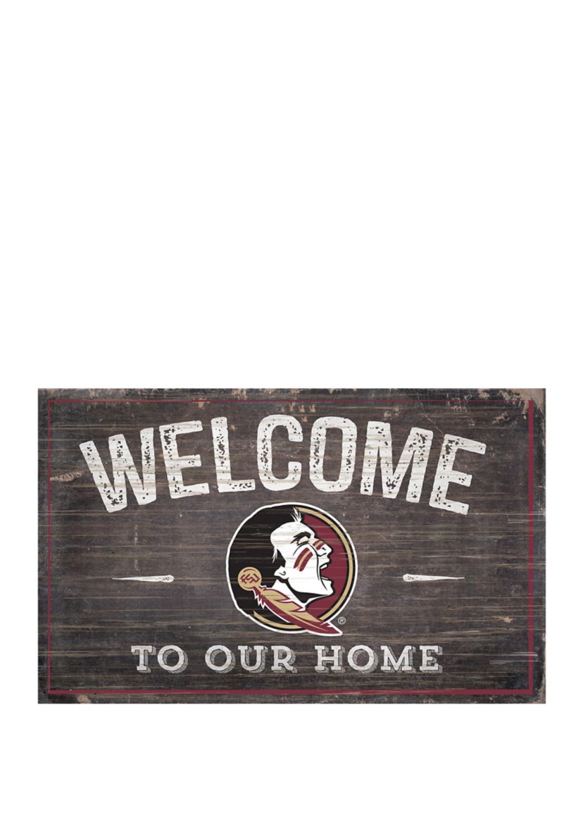 NCAA Florida State Seminoles 11 Inch x 19 Inch Welcome to Our Home Sign