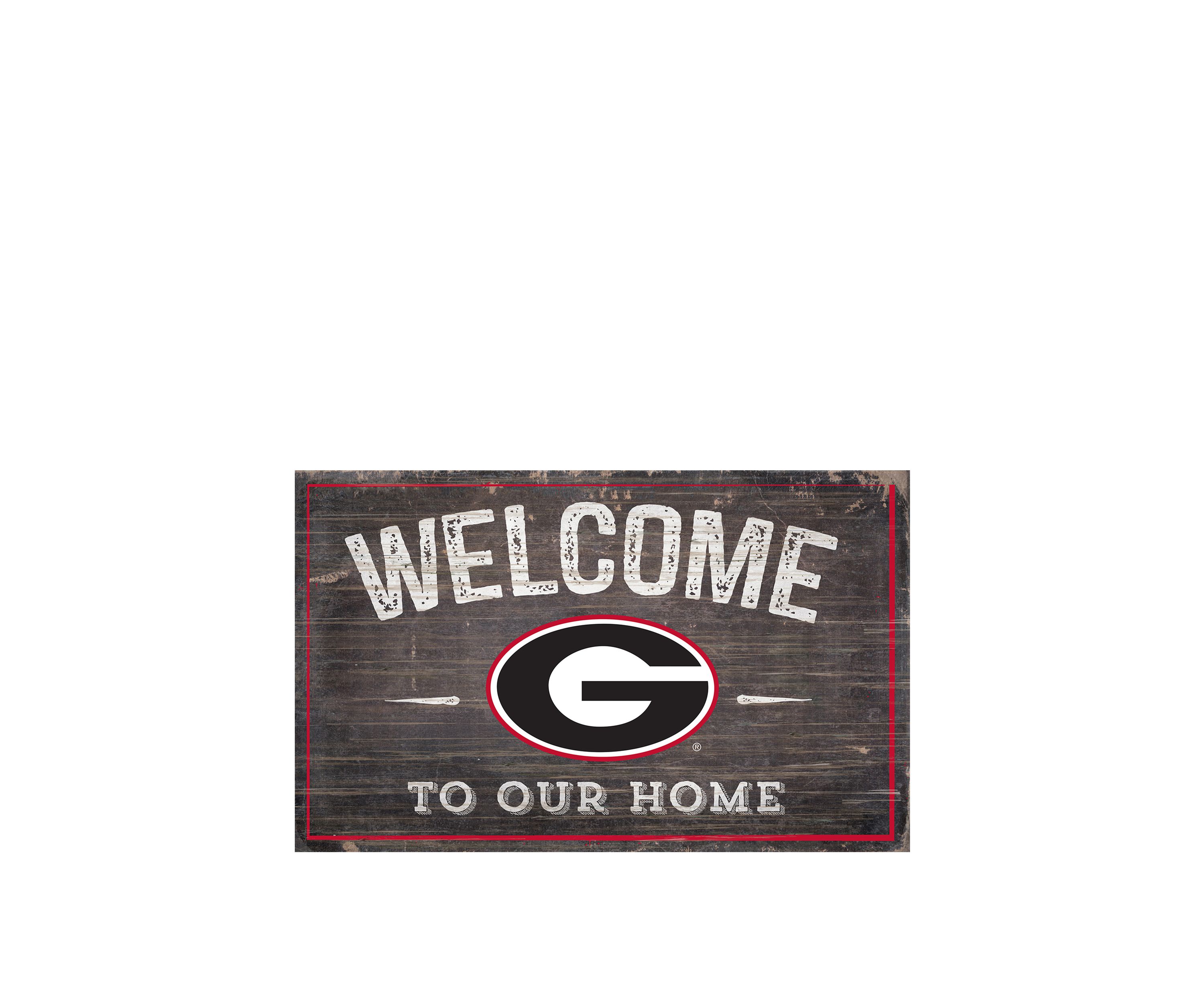NCAA University of Georgia Bulldogs 11 in x 19 in  Welcome to Our Home Sign