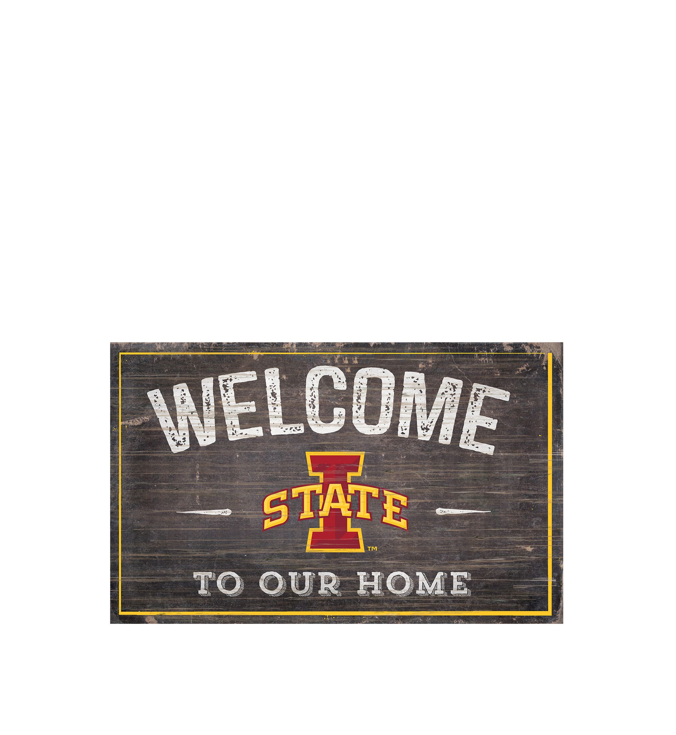 NCAA Iowa State Cyclones 11 in x 19 in Welcome to Our Home Sign