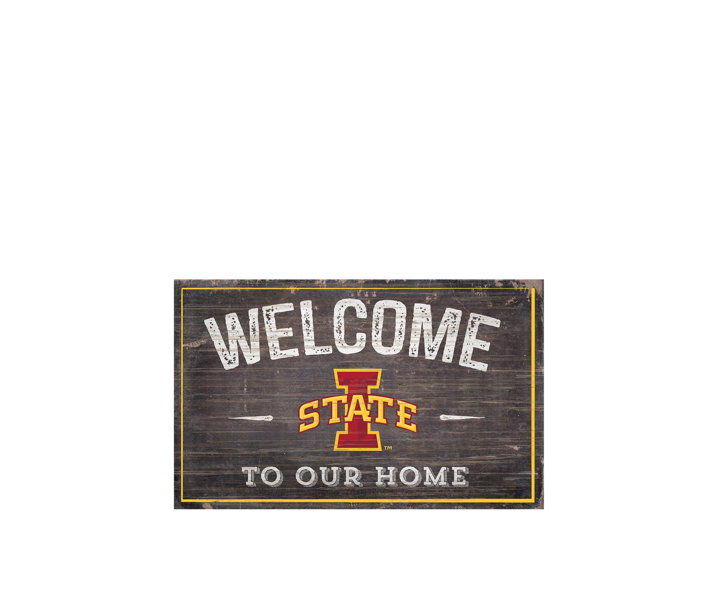 NCAA Iowa State Cyclones 11 in x 19 in Welcome to Our Home Sign