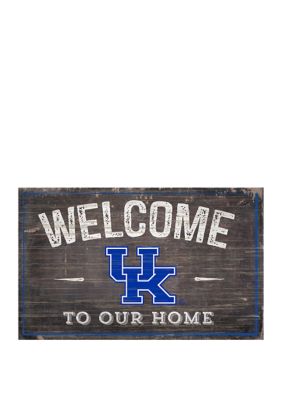 Fan Creations NCAA University of Kentucky Wildcats 11 in x 19 in Welcome to Our Home Sign