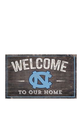 Fan Creations NCAA University of North Carolina Tar Heels 11 in x 19 in Welcome To Our Home Sign