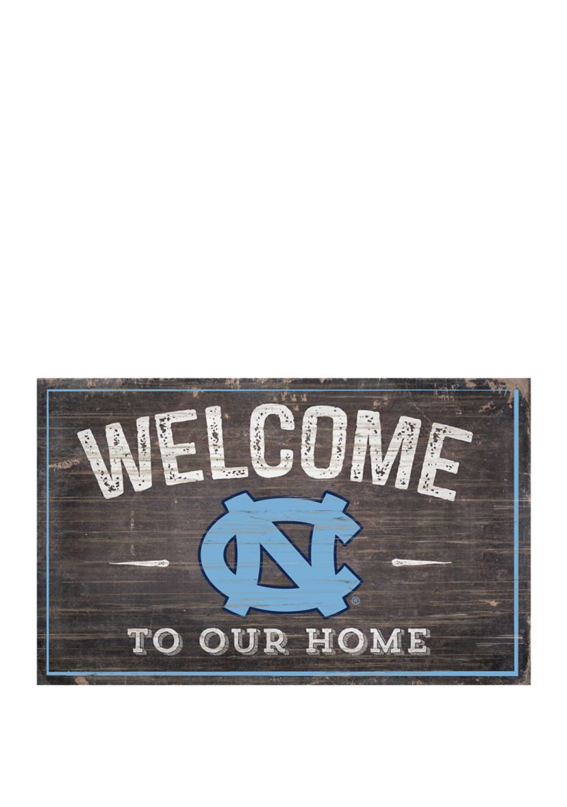 NCAA University of North Carolina Tar Heels 11 in x 19 in Welcome To Our Home Sign