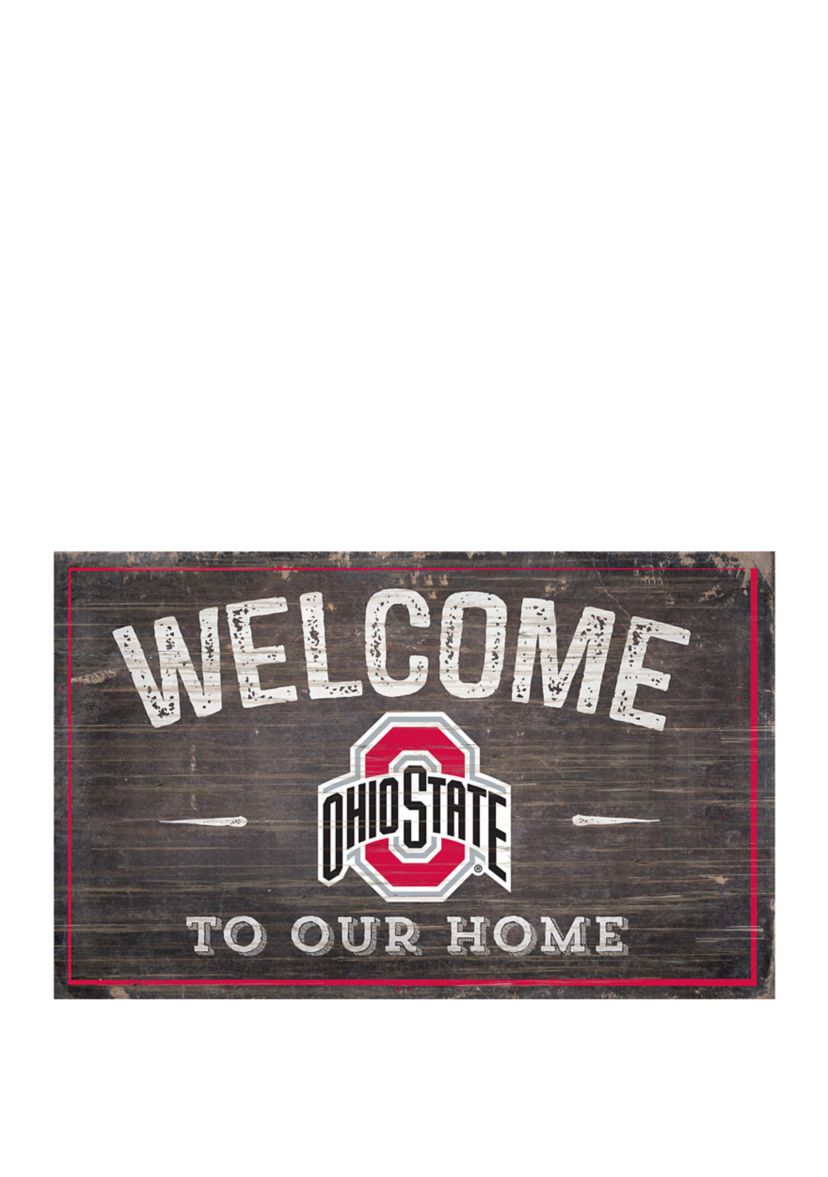 NCAA Ohio State University Buckeyes 11 in x 19 in Welcome to Our Home Sign