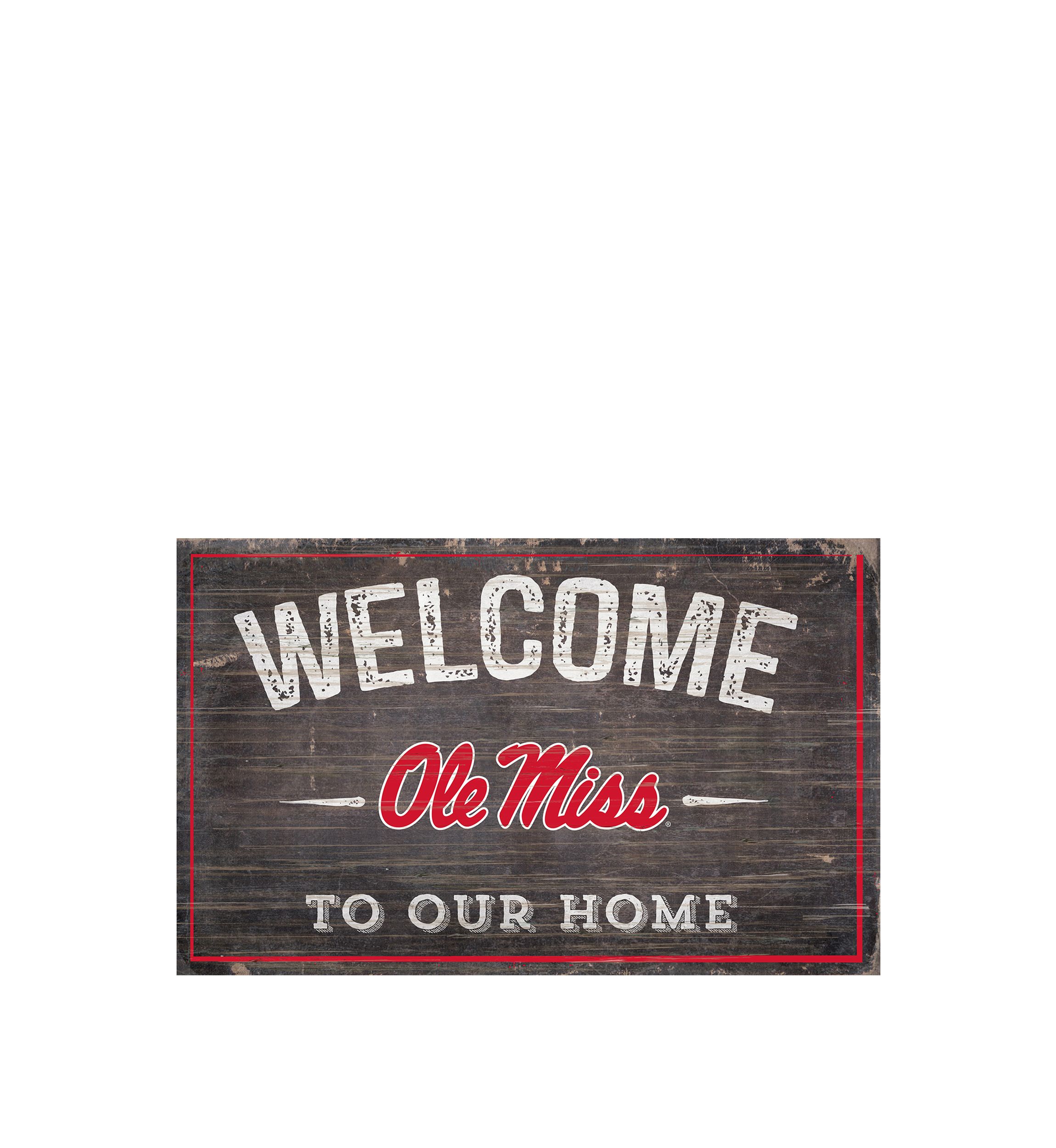 NCAA Ole Miss Rebels 11 in x 19 in Welcome to Our Home Sign