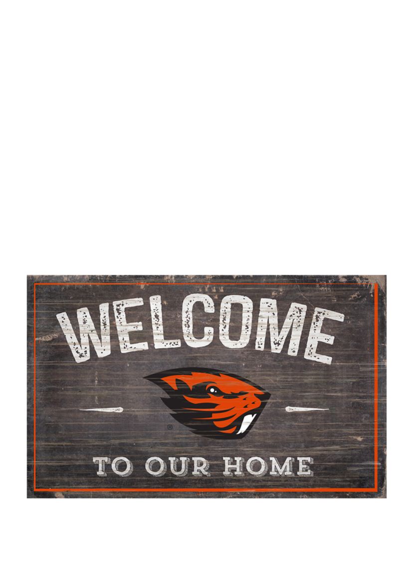 NCAA Oregon State Beavers 11 in x 19 in Welcome to Our Home Sign