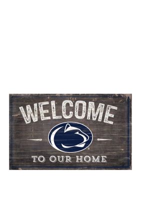 Fan Creations NCAA Penn State Nittany Lions 11 in x 19 in Welcome to Our Home Sign, Navy Blue