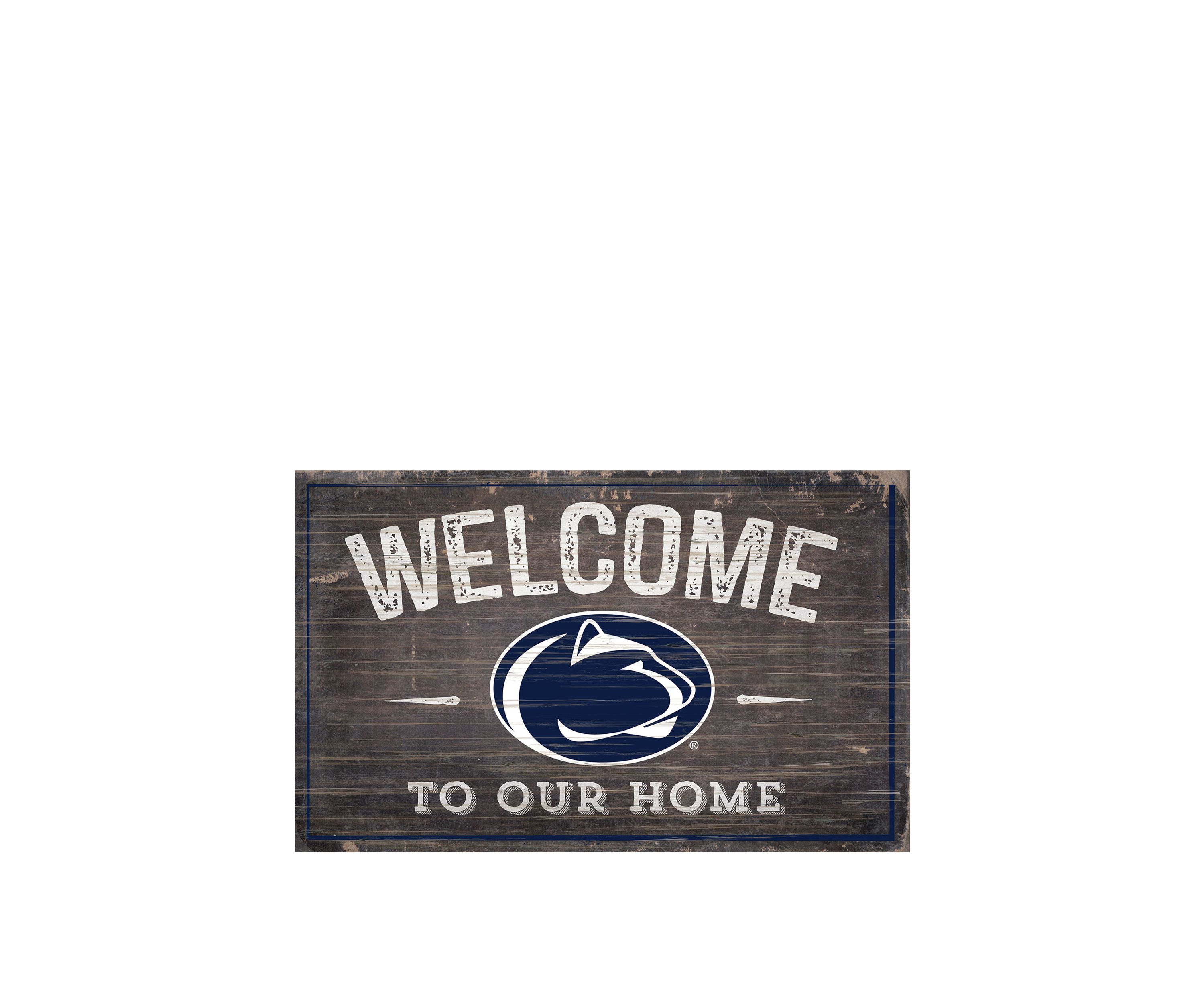 NCAA Penn State Nittany Lions 11 in x 19 in Welcome to Our Home Sign