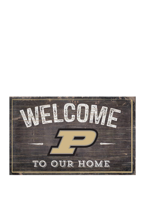 NCAA Purdue University Boilermakers 11 in x 19 in Welcome to Our Home Sign