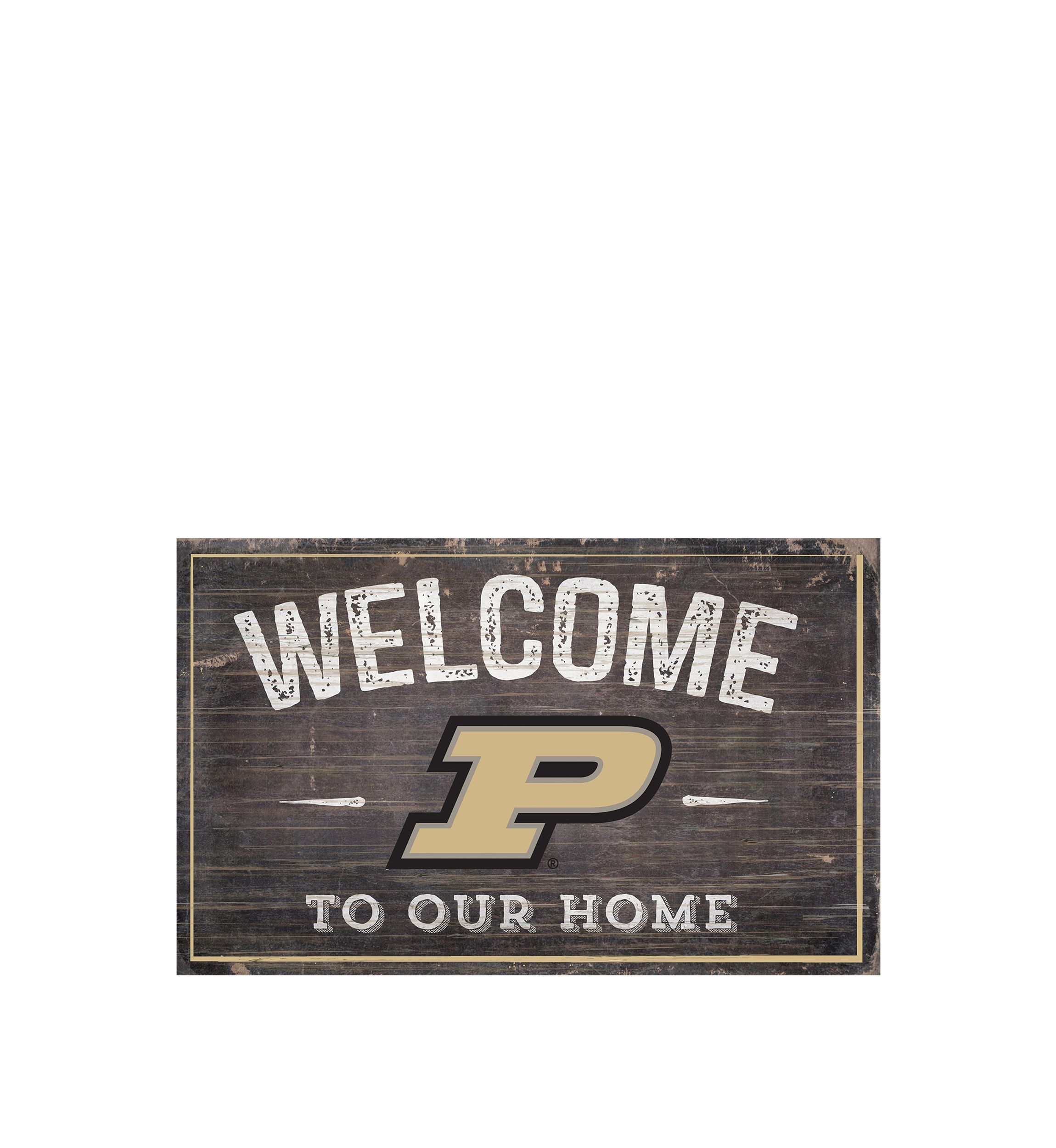 NCAA Purdue University Boilermakers 11 in x 19 in Welcome to Our Home Sign