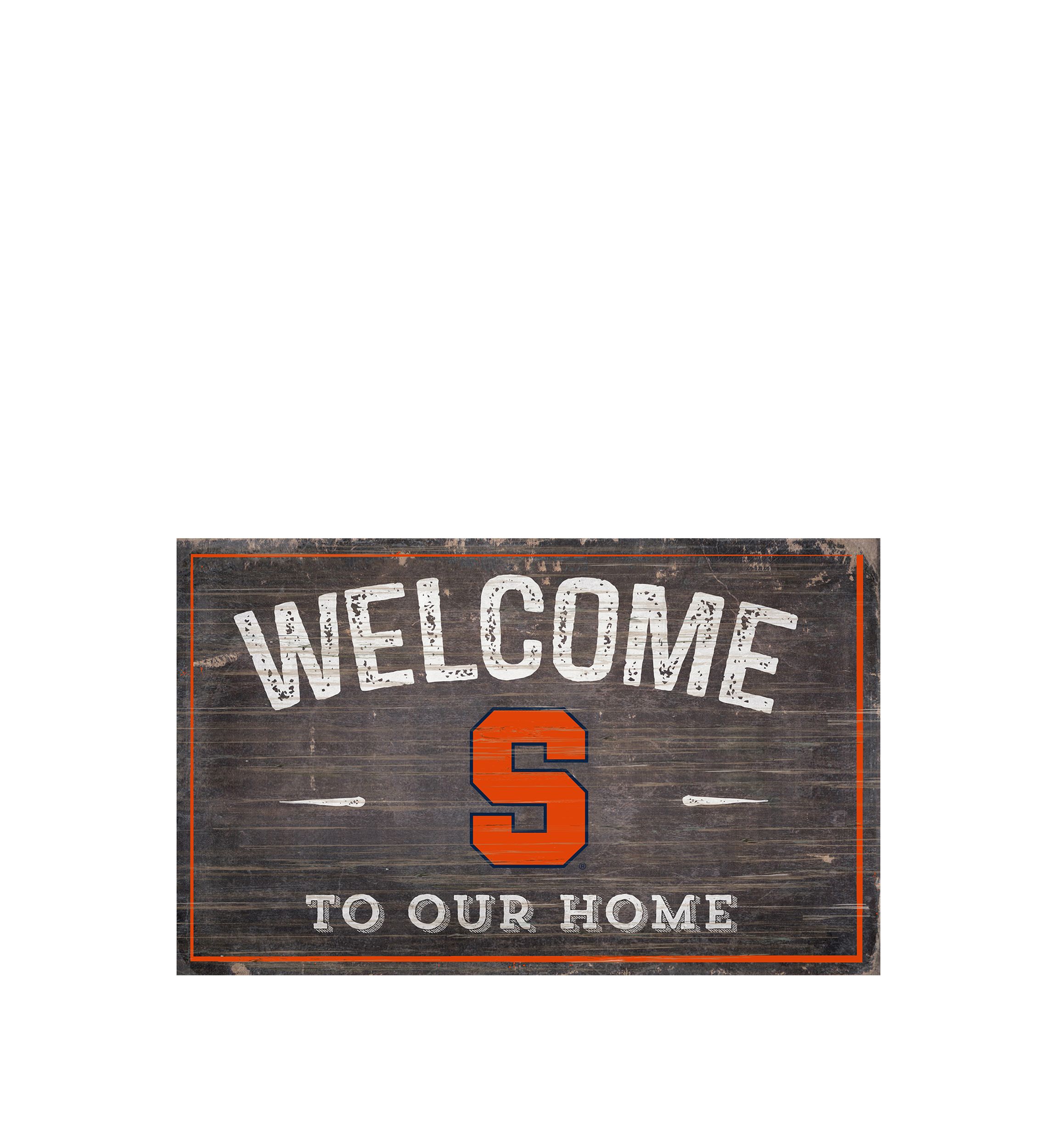 NCAA Syracuse University Orange 11 in x 19 in Welcome to Our Home Sign