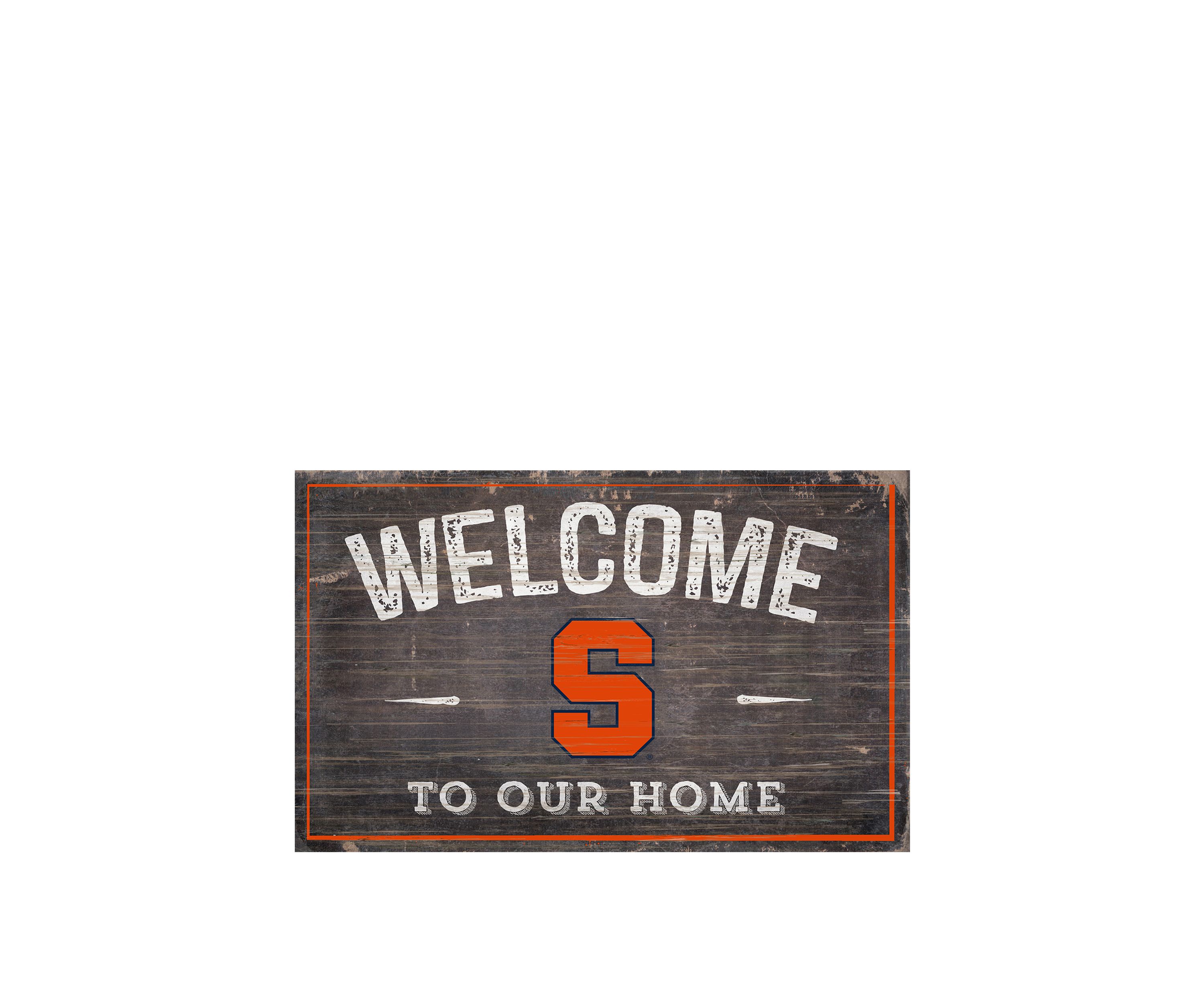 NCAA Syracuse University Orange 11 in x 19 in Welcome to Our Home Sign
