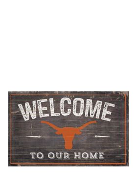 Fan Creations NCAA University of Texas Longhorns 11 in x 19 in Welcome to Our Home Sign, Orange