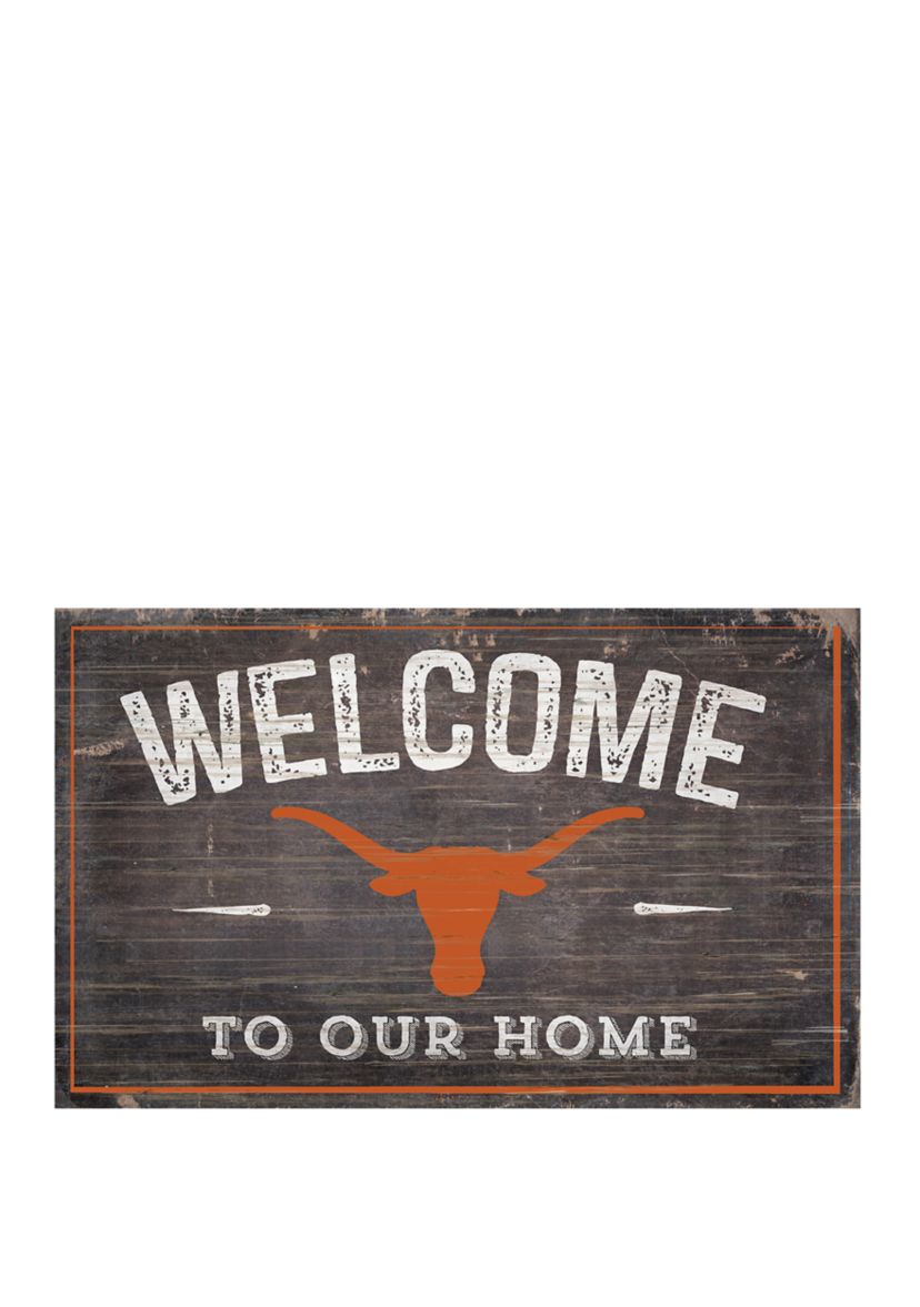 NCAA University of Texas Longhorns 11 in x 19 in Welcome to Our Home Sign