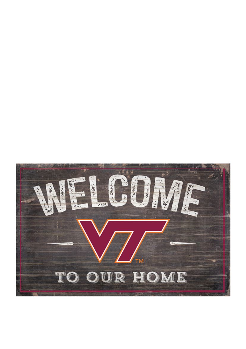 NCAA Virginia Tech University Hokies 11 in x 19 in Welcome to Our Home Sign