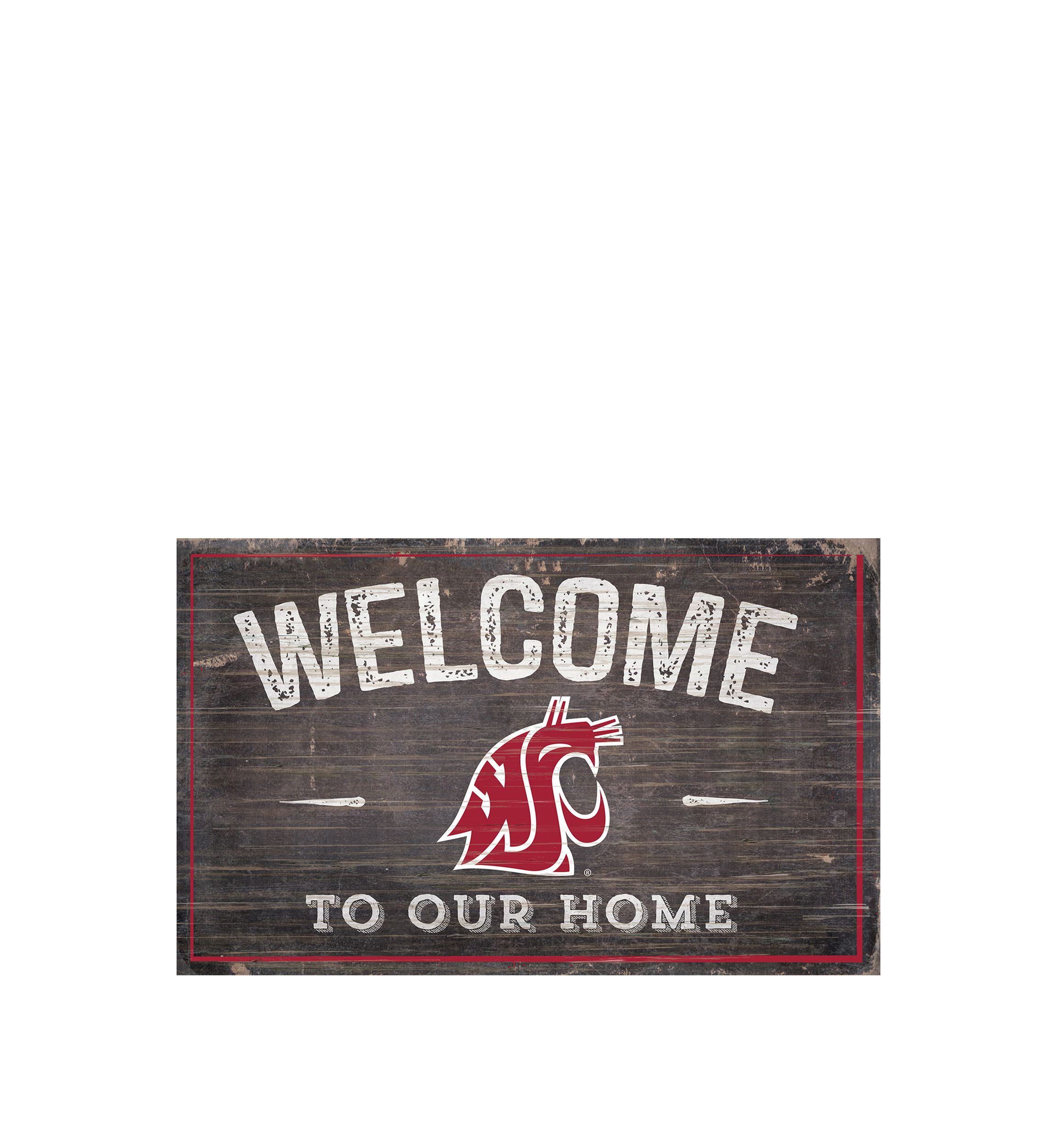 NCAA Washington State University Cougars 11 in x 19 in Welcome to Our Home Sign