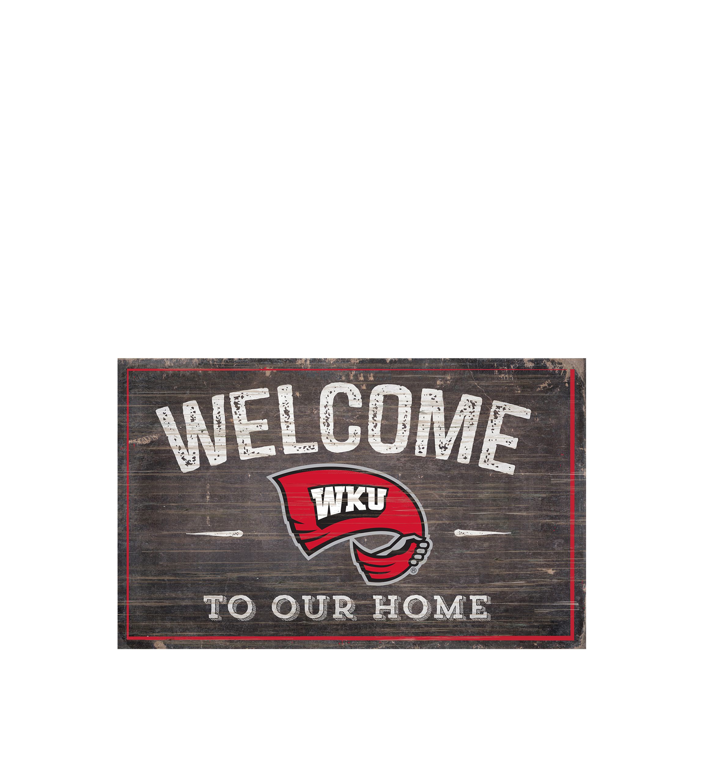 NCAA Western Kentucky University Hillstoppers 11 in x in 19 Welcome to Our Home Sign