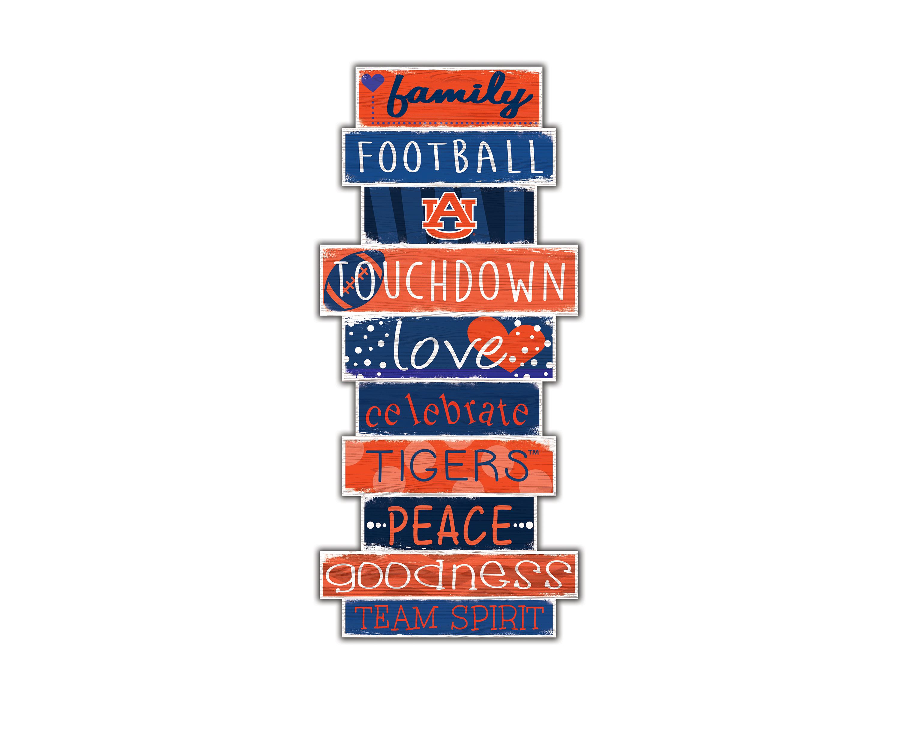 NCAA Auburn University Tigers 24 Inch Celebrations Stack Sign