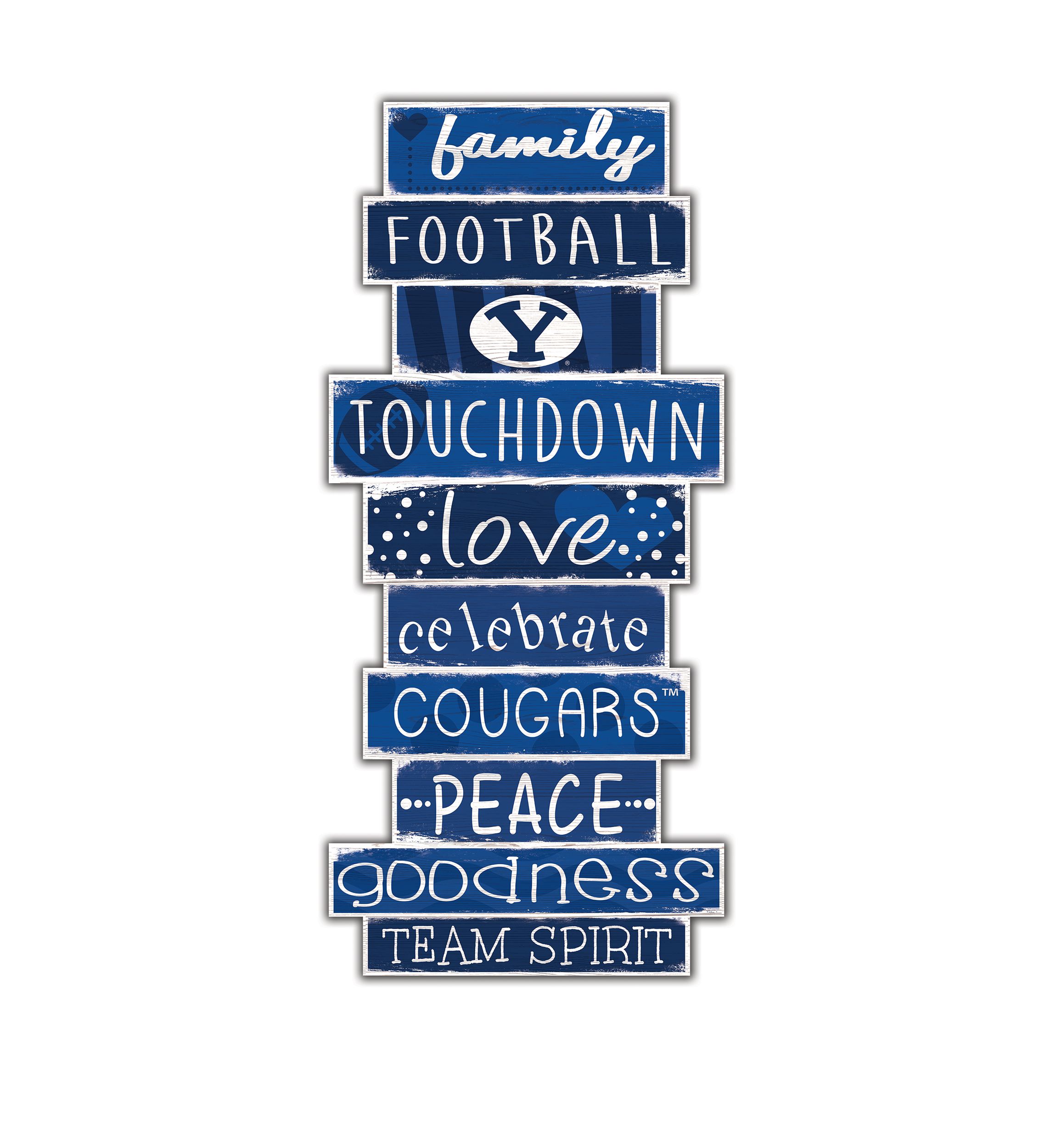 NCAA BYU Cougars 24 Inch Celebrations Stack Sign